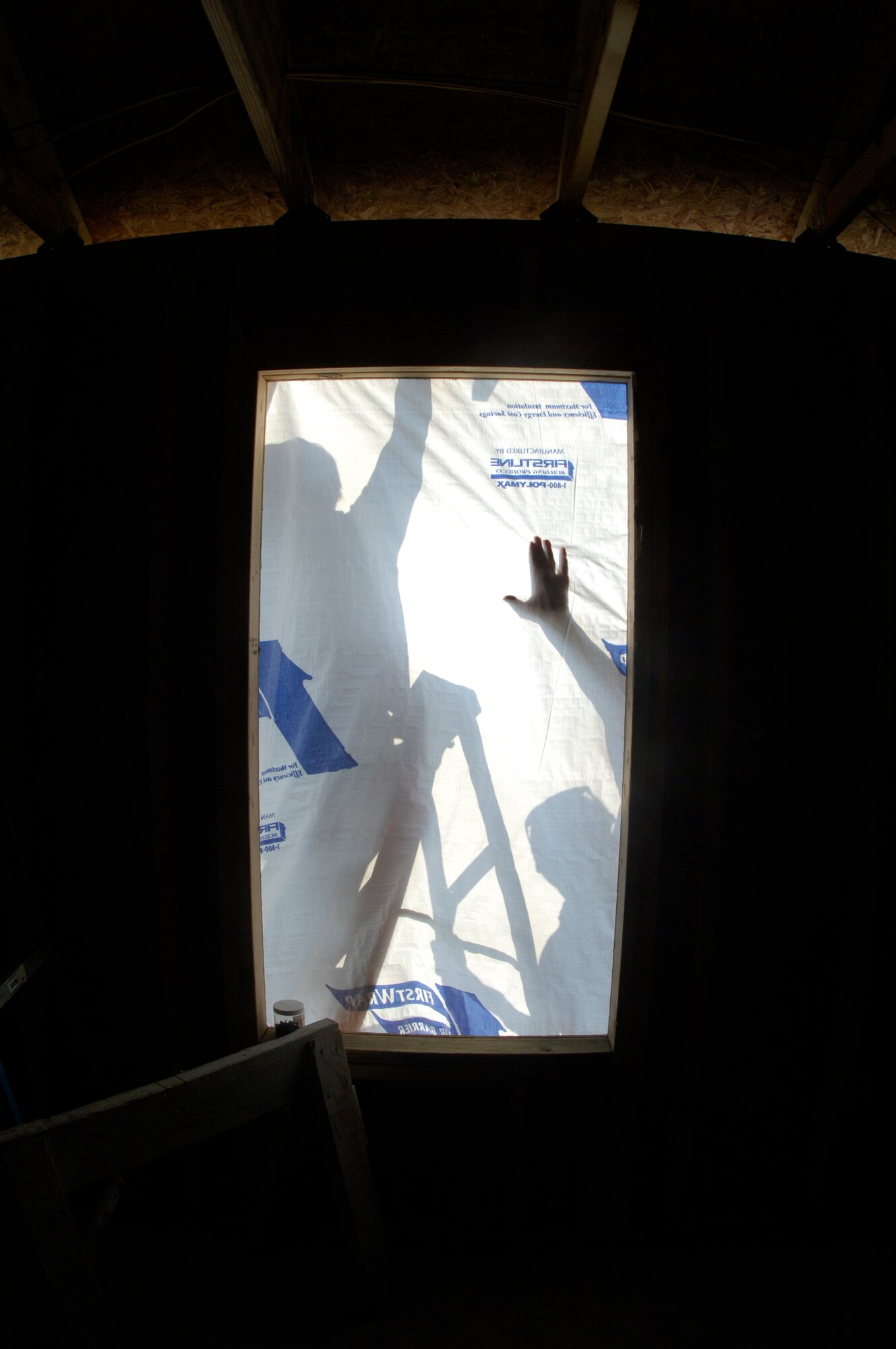 Airmen with Moody Air Force Base’s 23rd Wing assist in the construction of a home Aug. 15 in Valdosta Ga.  The home was part of a week-long effort by base Airmen in support of  the charity Habitat for Humanity.  (U.S. Air Force photo by Senior Airman Javier Cruz)