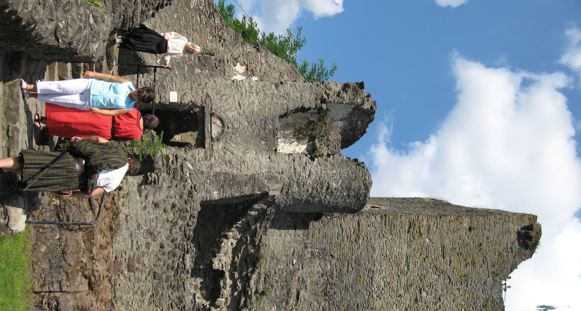 SPANGDAHLEM AIR BASE, Germany – Festival visitors were able to explore castle ruins which were the backdrop for the historical Manderscheid Jousting Festival spectacle Aug. 25 – 26. (U.S. Air Force photo/Staff Sgt. Tammie Moore)