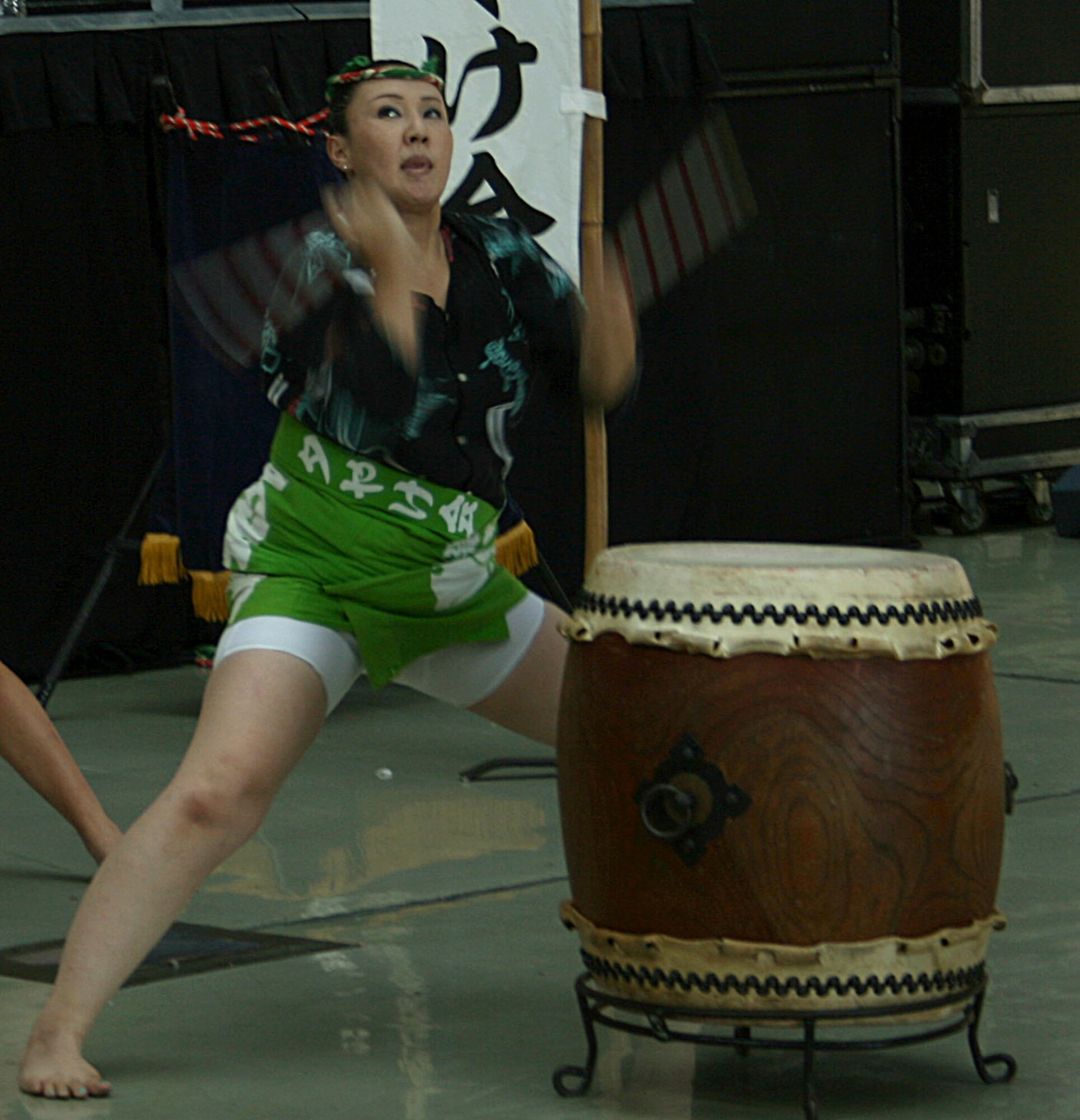 YOKOTA AIR BASE, JAPAN: Members of the Yokota Samurai Taiko drum team perform for visitors during the 2007 Yokota Friendship Festival.(U.S. Air Force photo by A1C Laszlo Babocsi)(Released)