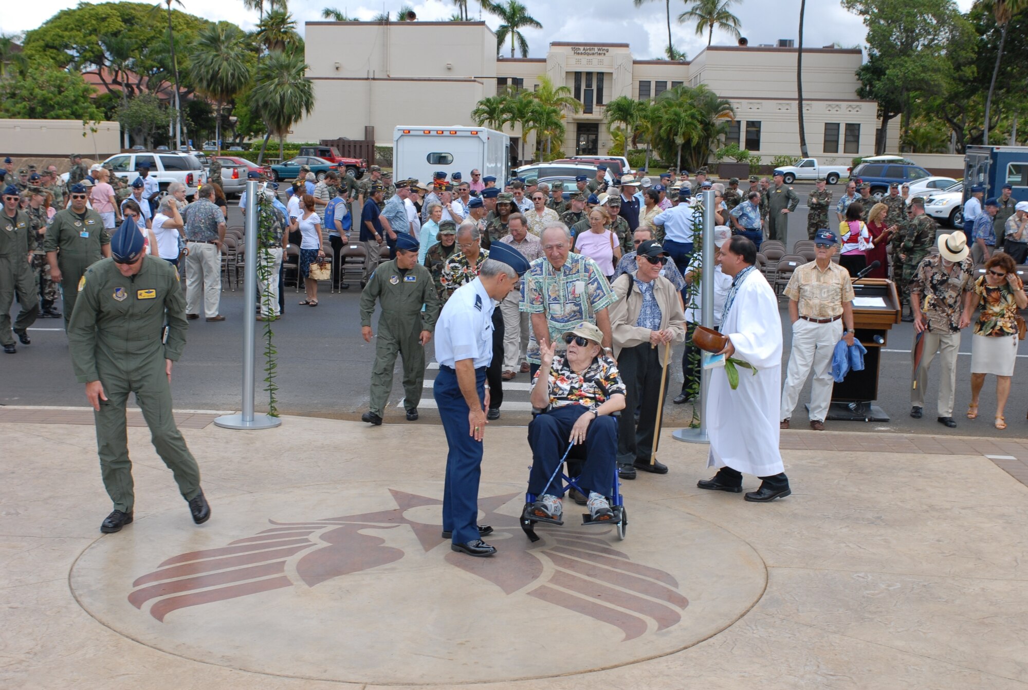 Guests were heading toward the pathway to view the bricks.  