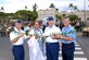 Pacific Legacy Pathway Dedication Ceremony:  From left, Col Torres (15 AW/CC); Kahu (Priest) Kekoa; Gen Hester  (PACAF/CC), and Tim Saffold (President, AFA Hi's Chp 138)