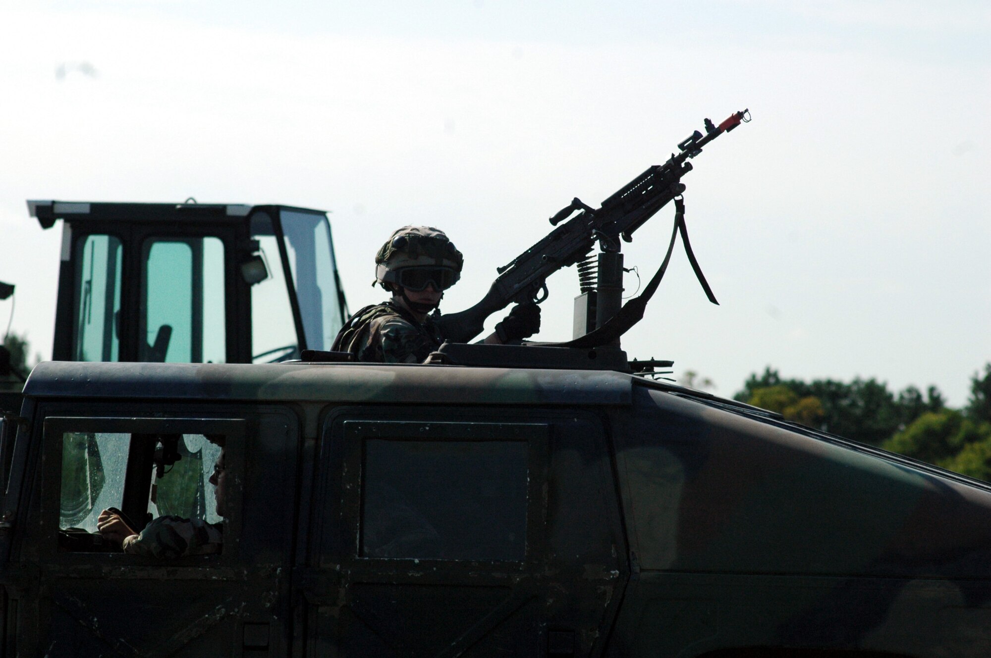 Students in the Phoenix Warrior 07-6 Course prepare for a convoy during field operations for the course Aug. 27 at Naval Air Engineering Station Lakehurst, N.J.  The course is taught by the U.S. Air Force Expeditionary Center's 421st Combat Training Squadron from Fort Dix, N.J., and is designed for Air Force security forces to practice combat skills basics.  (U.S. Air Force Photo/Tech. Sgt. Scott T. Sturkol)