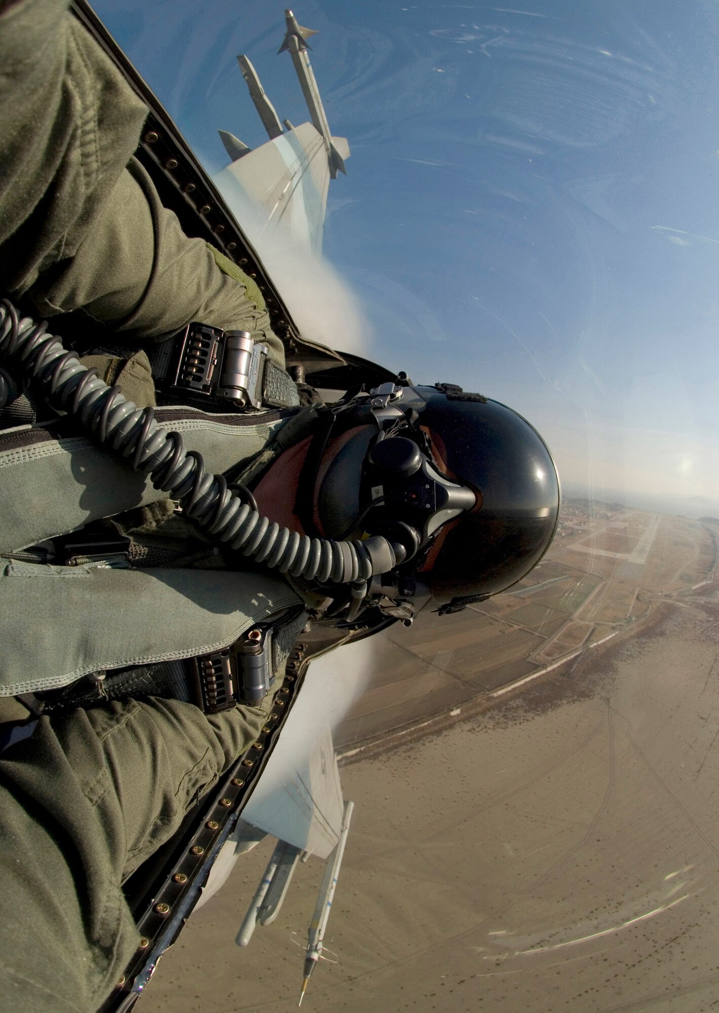 An F-16 Fighting Falcon assigned to the 80th Fighter Squadron at Kunsan Air Base, South Korea, departs the base Nov. 29 for a close-air-support training mission.  Pilots use such missions to simulate actual conditions they may face in combat and keep their war-fighting skills honed. (U.S. Air Force Photo/Master Sgt Jack Braden)