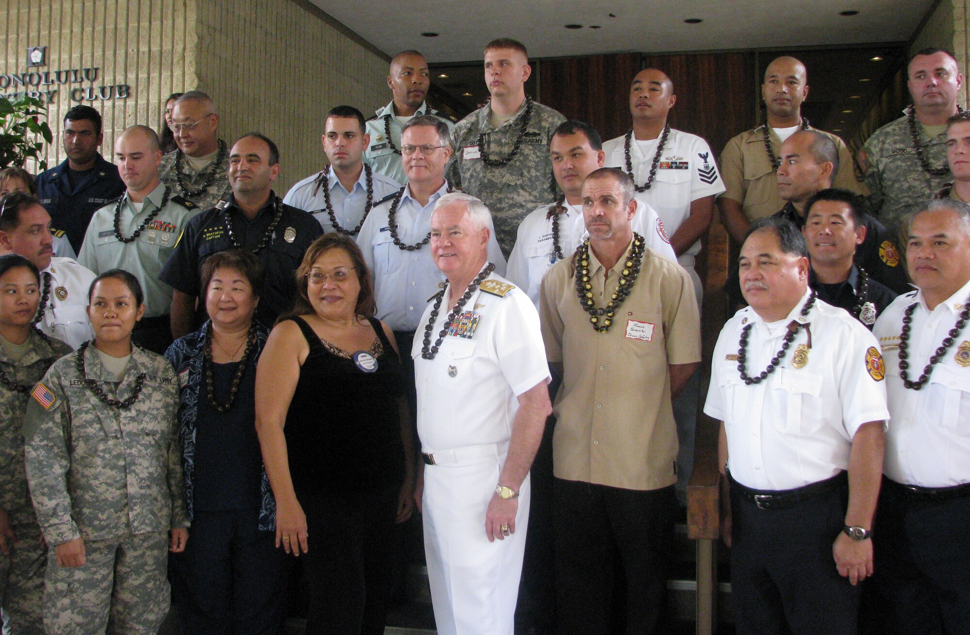 Recognized heroes of the local Home Land Security civilian and military heroes for their service to our city, state and country.  
