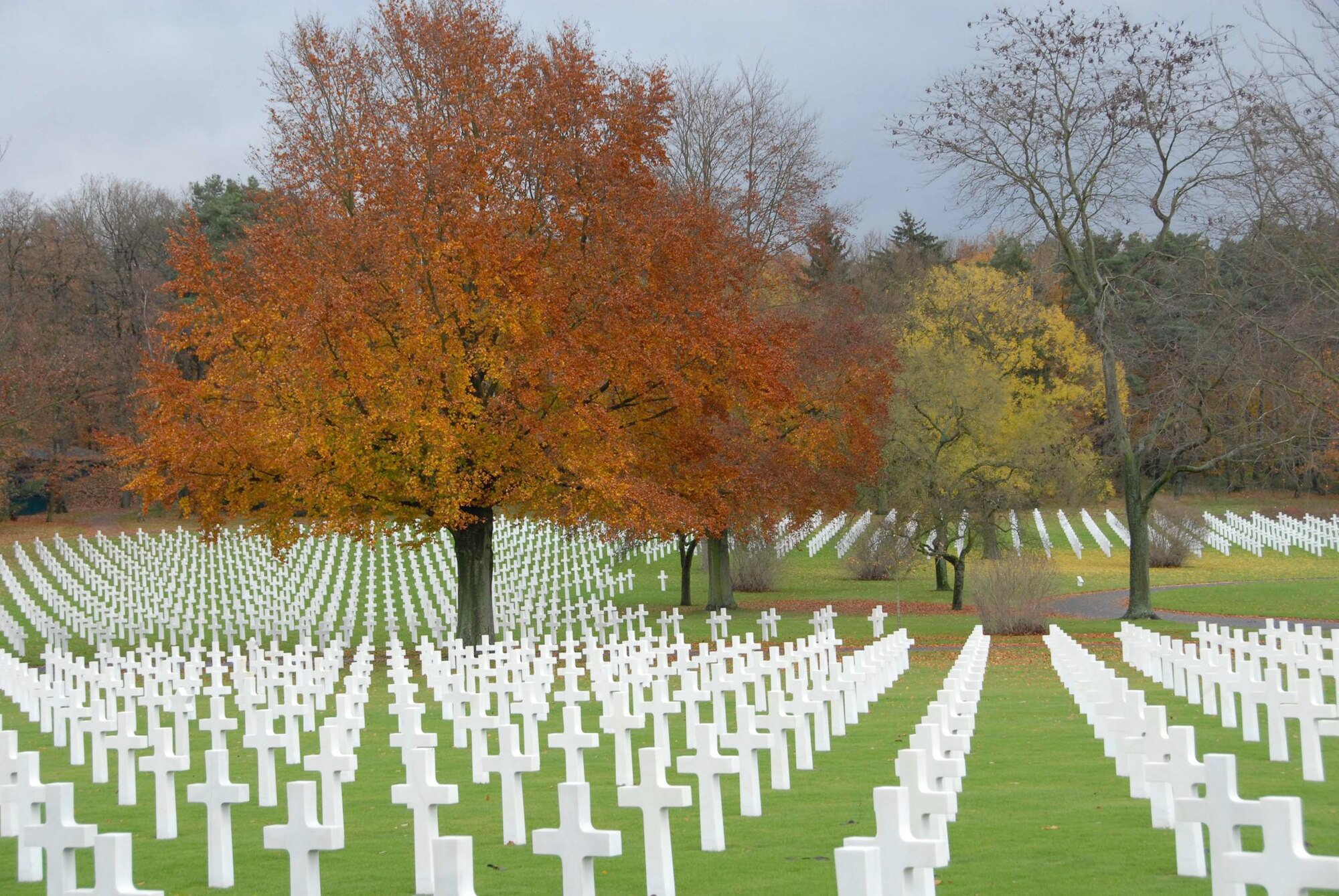 The American Cemetery outside St. Avold, France, has 10,489 graves of American World War II veterans.
