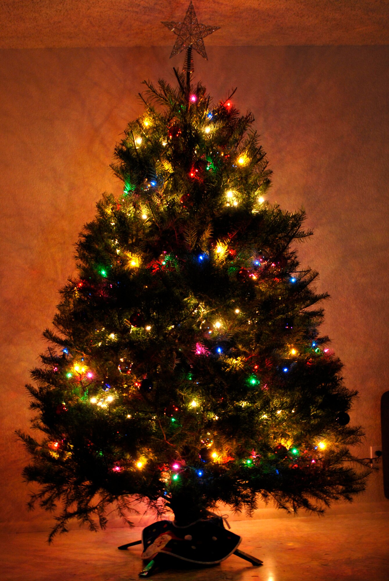 While it’s traditional to decorate a Christmas tree this time of year, they are the source of 210 fires per year in the U.S., according to the National Fire Protection Association Web site. Approximately 20 percent of Christmas tree fires are caused by decorative lighting. According to NFPA, it is suggested to keep real Christmas trees well watered. (photo by Staff Sgt. Christopher Hummel)