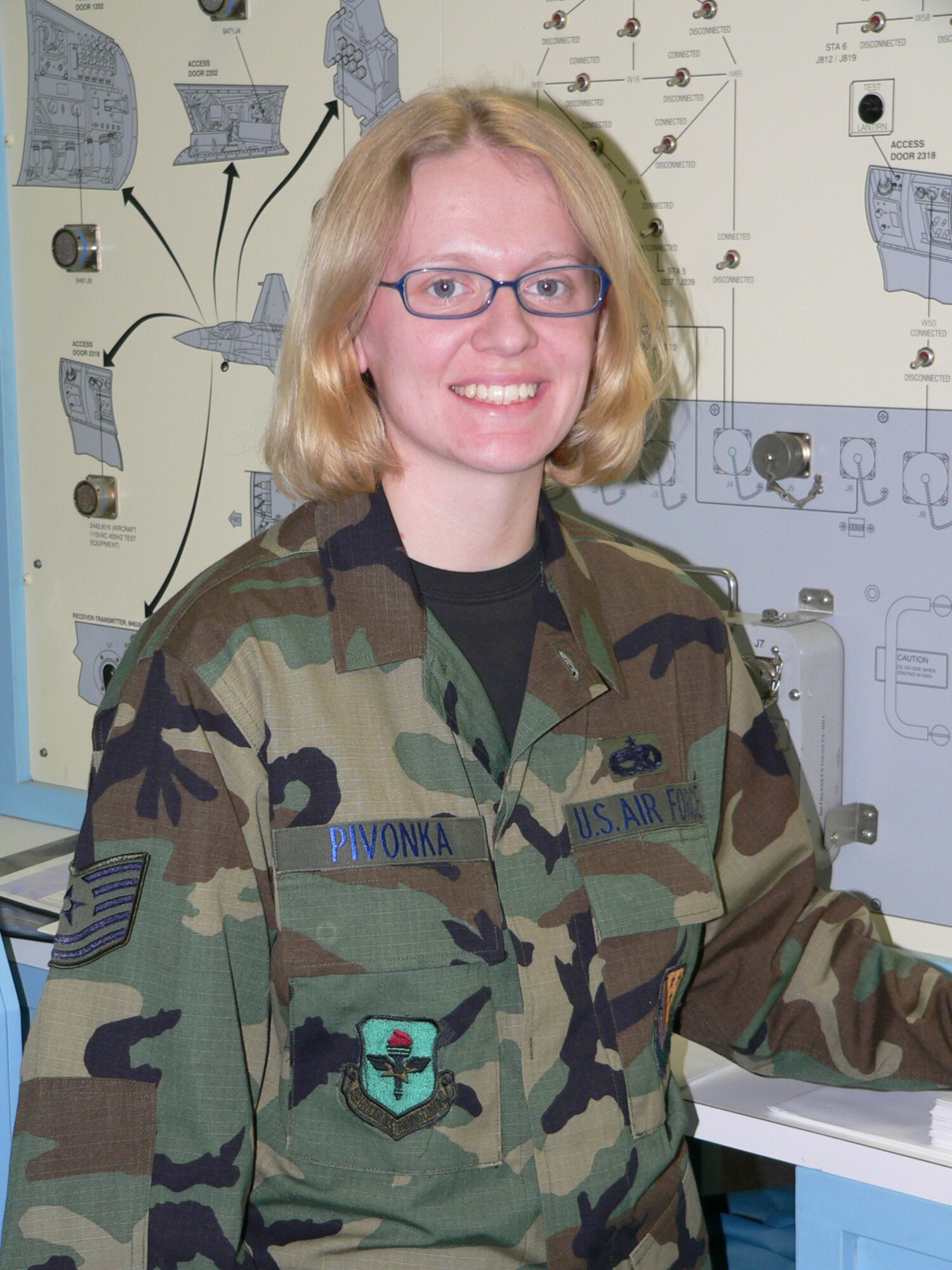 SPANGDAHLEM AIR BASE, Germany -- Tech. Sgt. Jamie Lynn Pivonka, 372nd Training Squadron, Detachment 17 F-16 avionics instructor, has been named the 52nd Fighter Wing's Top Saber Performer for the week of Dec. 7-13. (Courtesy photo)
