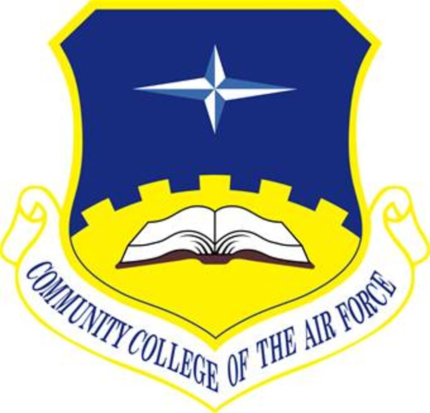 Community College of the Air Force Shield (Color). Image provided by the Air Force Historical Research Agency. In accordance with Chapter 3 of AFI 84-105, commercial reproduction of this emblem is NOT permitted without the permission of the proponent organizational/unit commander. Image is 8x8 inches @ 300 ppi.