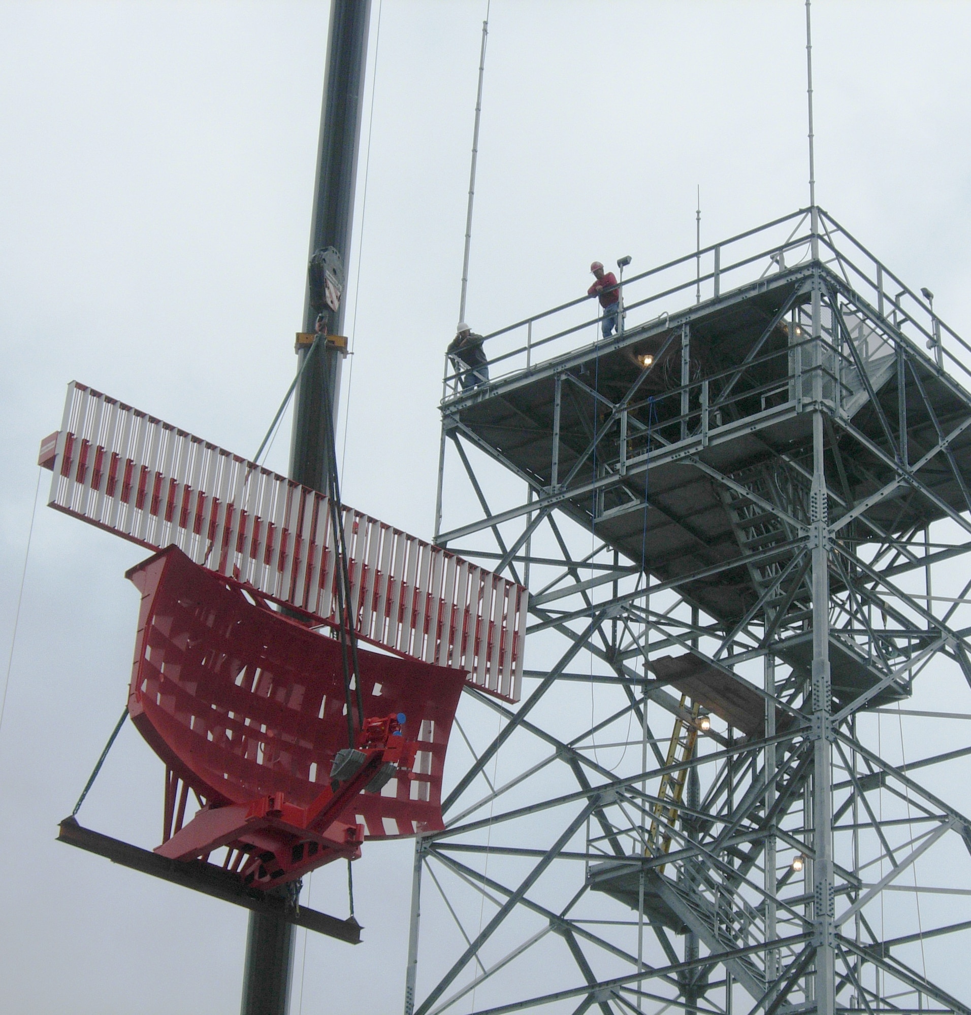The 10,000-pound Digital Surveillance Radar Antenna, referred to as a “sail” by radar technicians, is located at the east end of taxiway B and will replace the aging analog radar system.