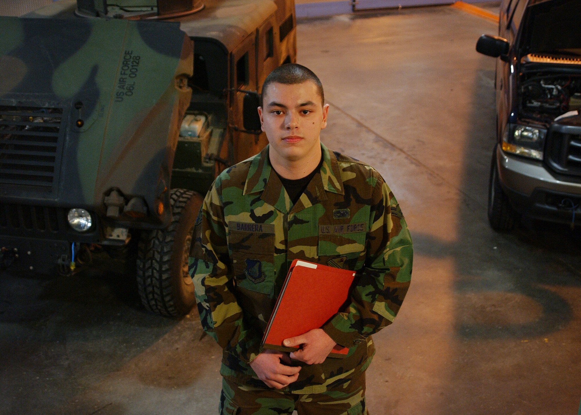 EIELSON AIR FORCE BASE, Alaska--Airman 1st Class Martin Barrera, 354th Logistics Readiness Squadron vehicle management journeyman, is the Hall of Fame nominee for the week of Dec. 14 to 20. (U.S. Air Force photo by Airman 1st Class Nora Anton)                             
