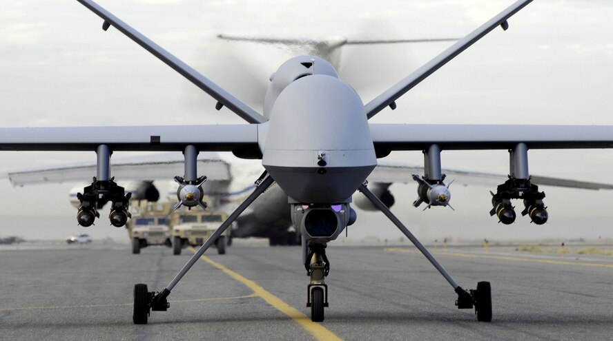 An Air Force MQ-9 Reaper, like the one pictured here, is featured in the movie "Eagle Eye." (U.S. Air Force photo/Staff Sgt. Brian Ferguson) 