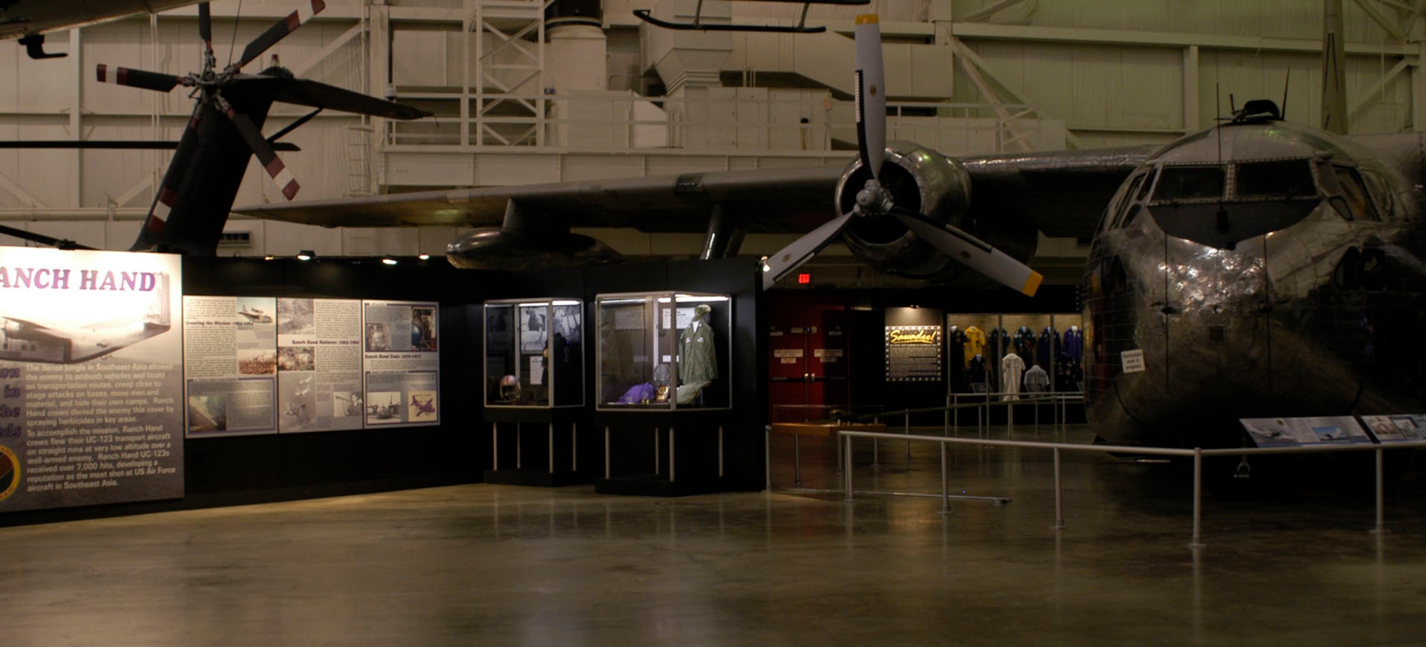 DAYTON, Ohio - C-123K Patches and Ranch Hand exhibit in the Southeast Asia War Gallery at the National Museum of the U.S. Air Force. (U.S. Air Force photo)  