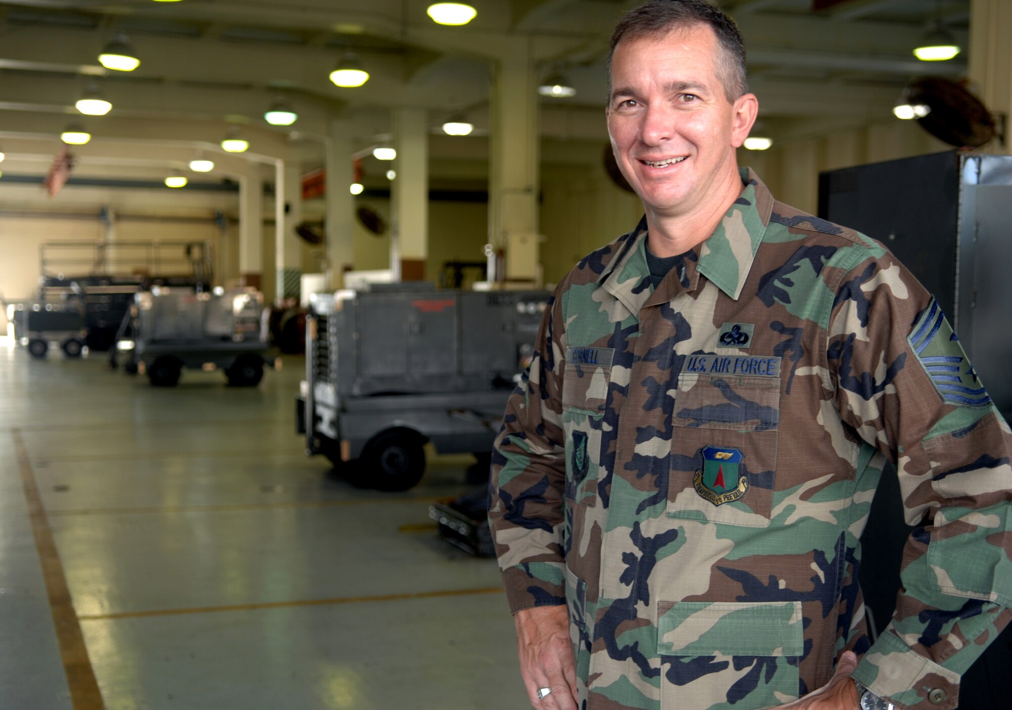 Senior Master Sgt. Paul Cornell, first sergeant of the 36th Maintenance Group. (U.S. Air Force photo/Senior Airman Miranda Moorer)                                        