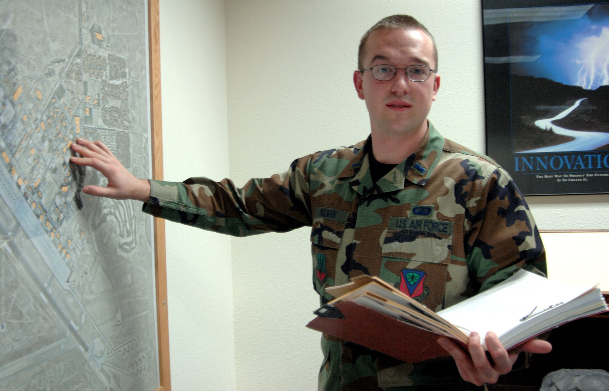 MOUNTAIN HOME AIR FORCE BASE, Idaho -- First Lt. Jason Holman serves as the medical services and flightline support contract manager for the 366th Contracting Squadron. (U.S. Air Force photo/ Senior Airman Megan P. Lyon)