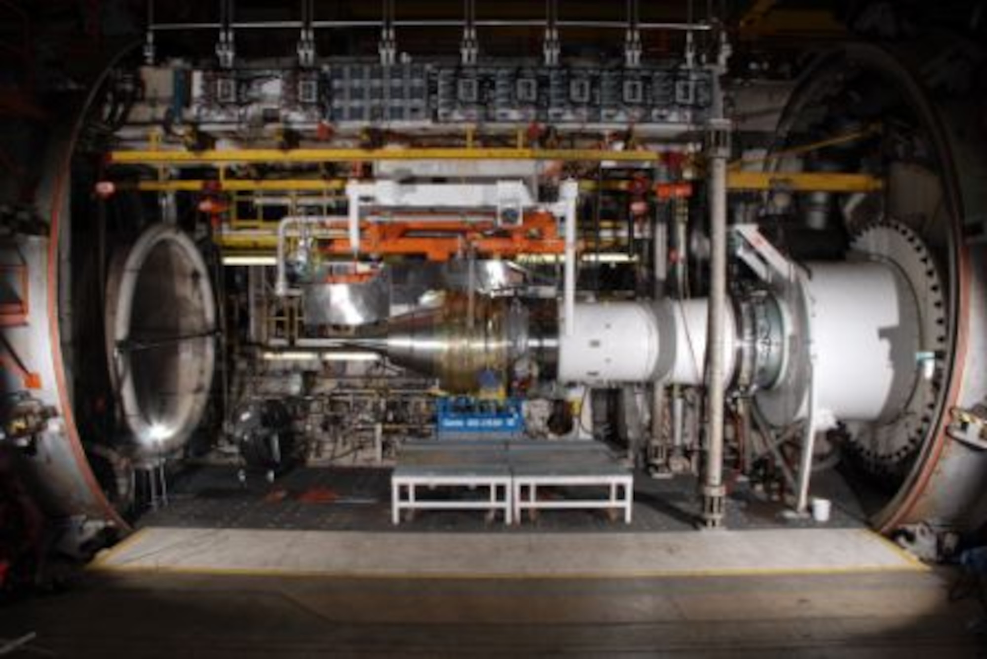 The XP-1 engine was tested in Arnold’s C-2 test cell. (Photo by Rick Goodfriend)