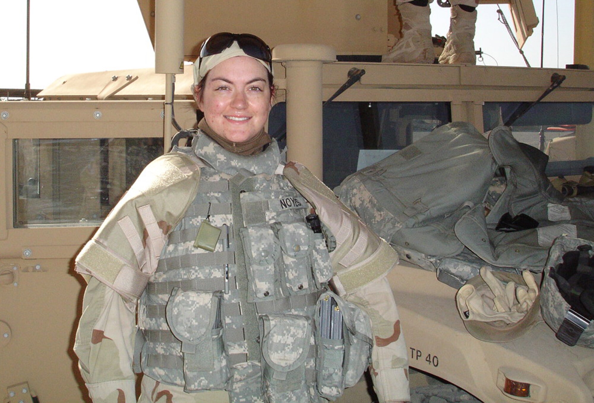 Senior Airman Jennifer Noyes, 1st Air and Space Communications Squadron, was recently awarded the Defense Meritorious Service Medal for her accomplishments during a 365-day deployment to Baghdad. The medal is the third-highest award bestowed on members of the U.S. military. (Courtesy photo)