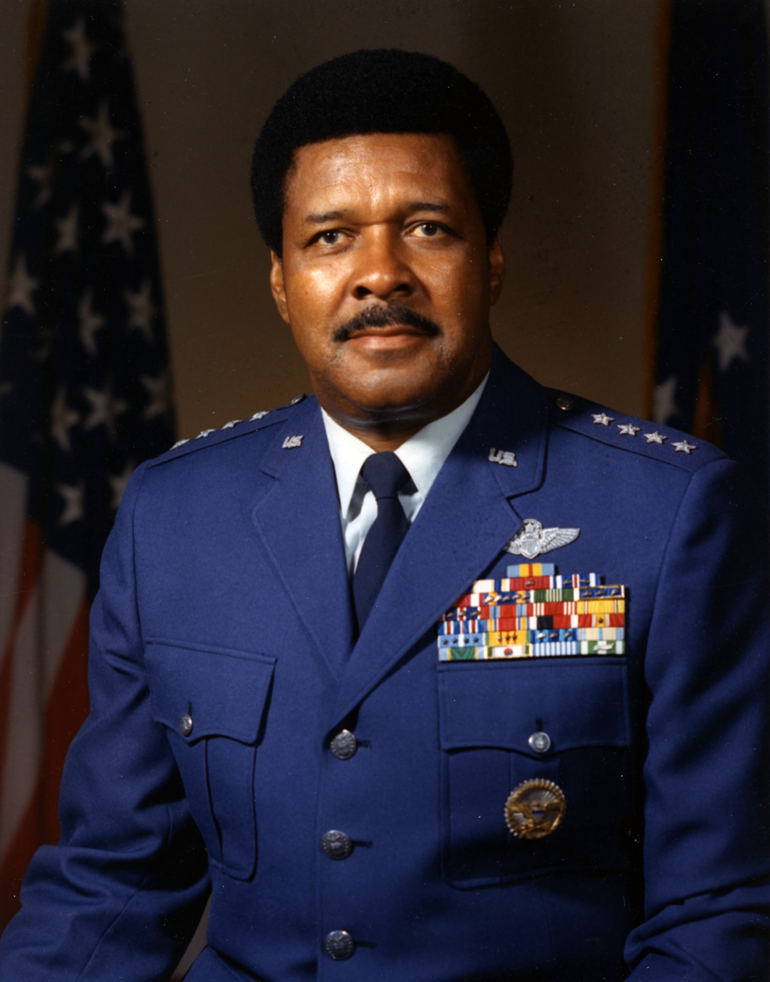 Gen. Daniel R. “Chappie” James Jr. (1920-1978), a Tuskegee Airmen who trained and served during World War II, in 1975 became the first African American to achieve the grade of four-star general. (U.S. Air Force photo)