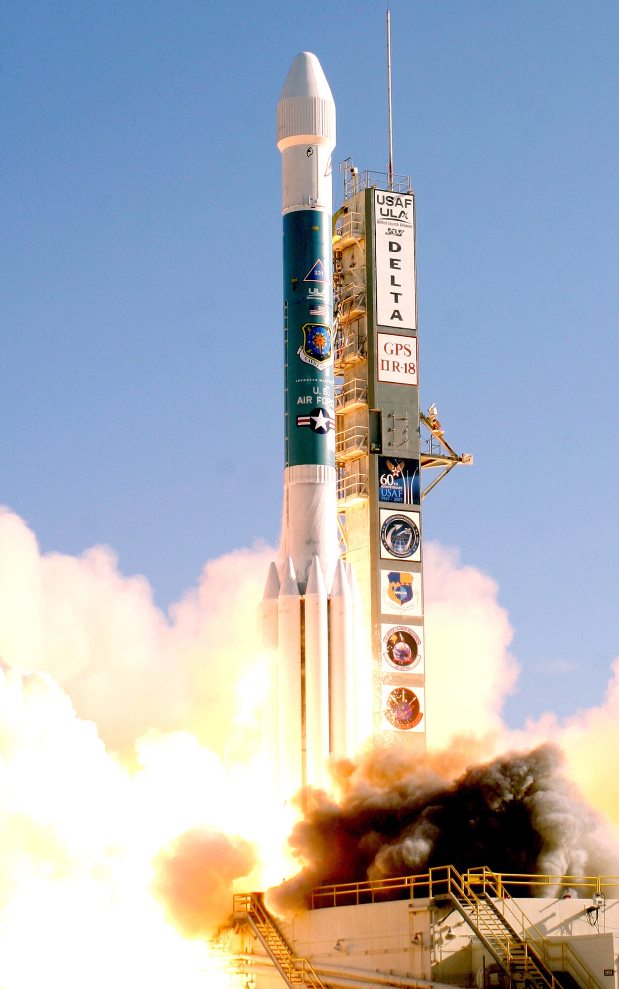 A Delta II rocket lifts off from pad 17A at Cape Canaveral Air Force Station, Fla. carrying the latest GPS IIR(M) satellite into space. The launch occurred at 3:04 p.m. EST. 