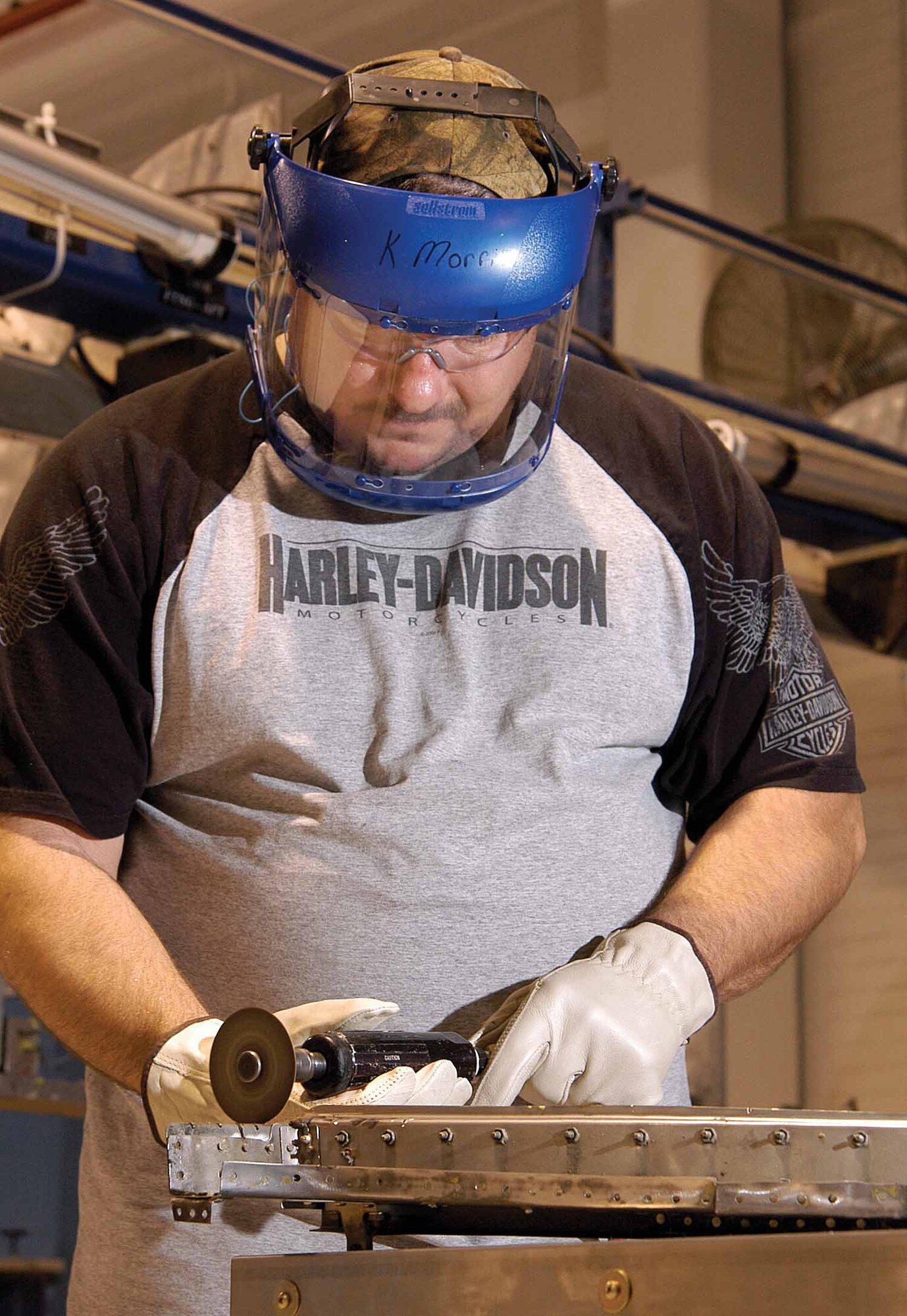 Safety is more than wearing personal protective equipment.  Safety is a mind-set through the Voluntary Protection Program.  Personnel, like Commodities sheet metal mechanic David Hening, know firsthand how to make their work safer and are encouraged to help create needed changes in their areas.  As employees continue to learn about VPP, they are developing a sense of ownership in “THEIR” safety program. Air Force Photo