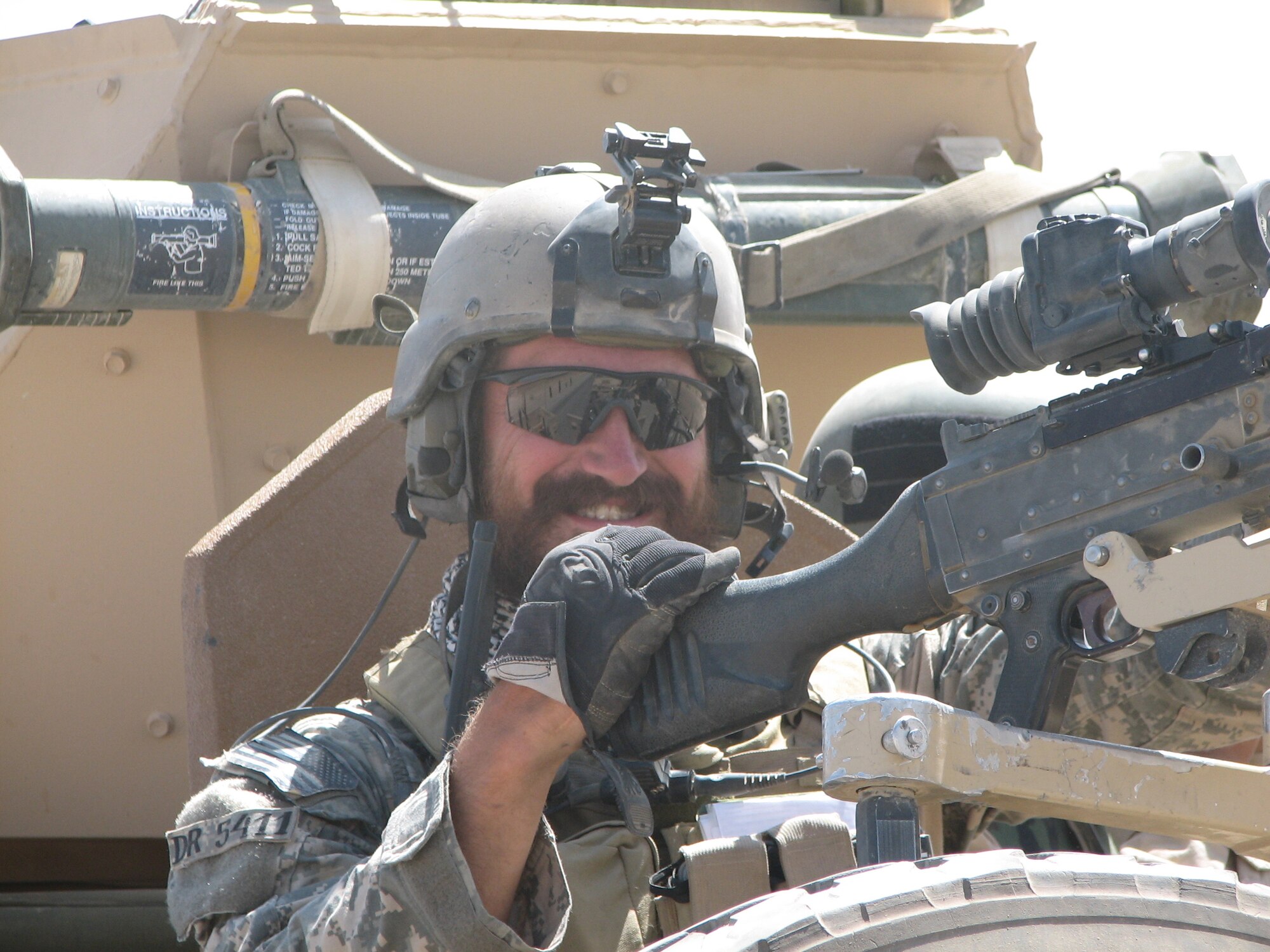Tech. Sgt. Jason Dryer, a combat controller with the 22nd Special Tactics Squadron, is pictured during the unit's recent deployment to Southwest Asia.  During this deployment, the Humvee he and his Army Special Forces teammates were riding in detonated an improvised explosive device. Sergeant Dryer was thrown from the vehicle and knocked unconscious. Despite his serious injuries, the combat controller was able to return to his forward operating base to finish his rotation. Sergeant Dryer received a Purple Heart for this incident, and earned a Bronze Star with valor for his actions during a firefight with Taliban forces later in the same deployment. He was presented these medals and an Air Force Combat Action Medal during a ceremony Dec. 18 at McChord Air Force Base, Wa. (Courtesy photo)