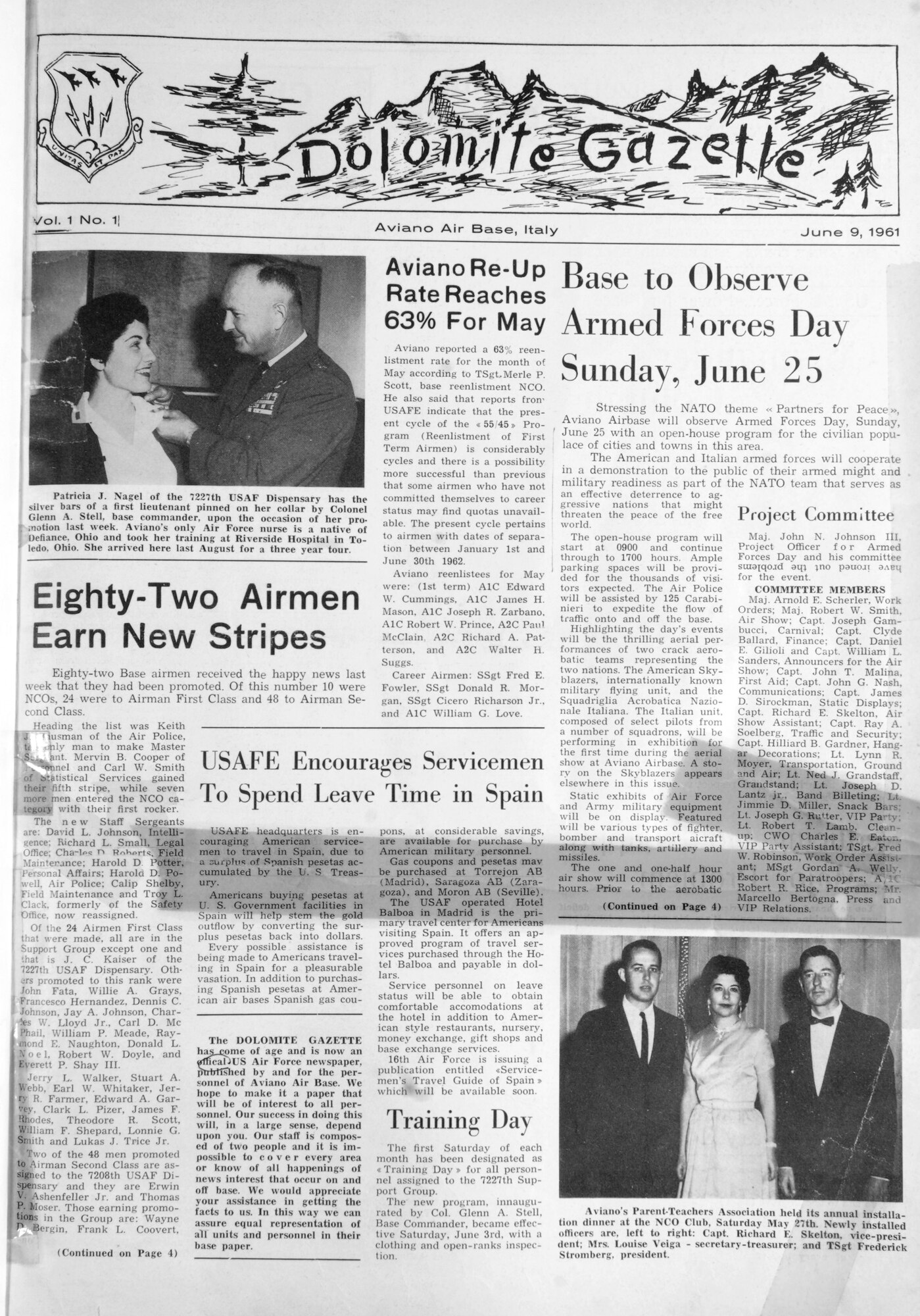 AVIANO AIR BASE, Italy-- Since 1961, three different official military publications have hit the streets of Aviano Air Base, the Dolomite Gazette from June 9, 1961 to March, 23, 1962, the Cavallo Courier from April 6, 1962 to Oct. 22, 1965, and the Vigileer from Nov. 12, 1965 to Dec. 21, 2007.  The Dec. 21 issue of the Vigileer is the last official printing of the military base newspaper at Aviano Air Base. (U.S. Air Force photo/Staff Sgt. Michael R. Holzworth)