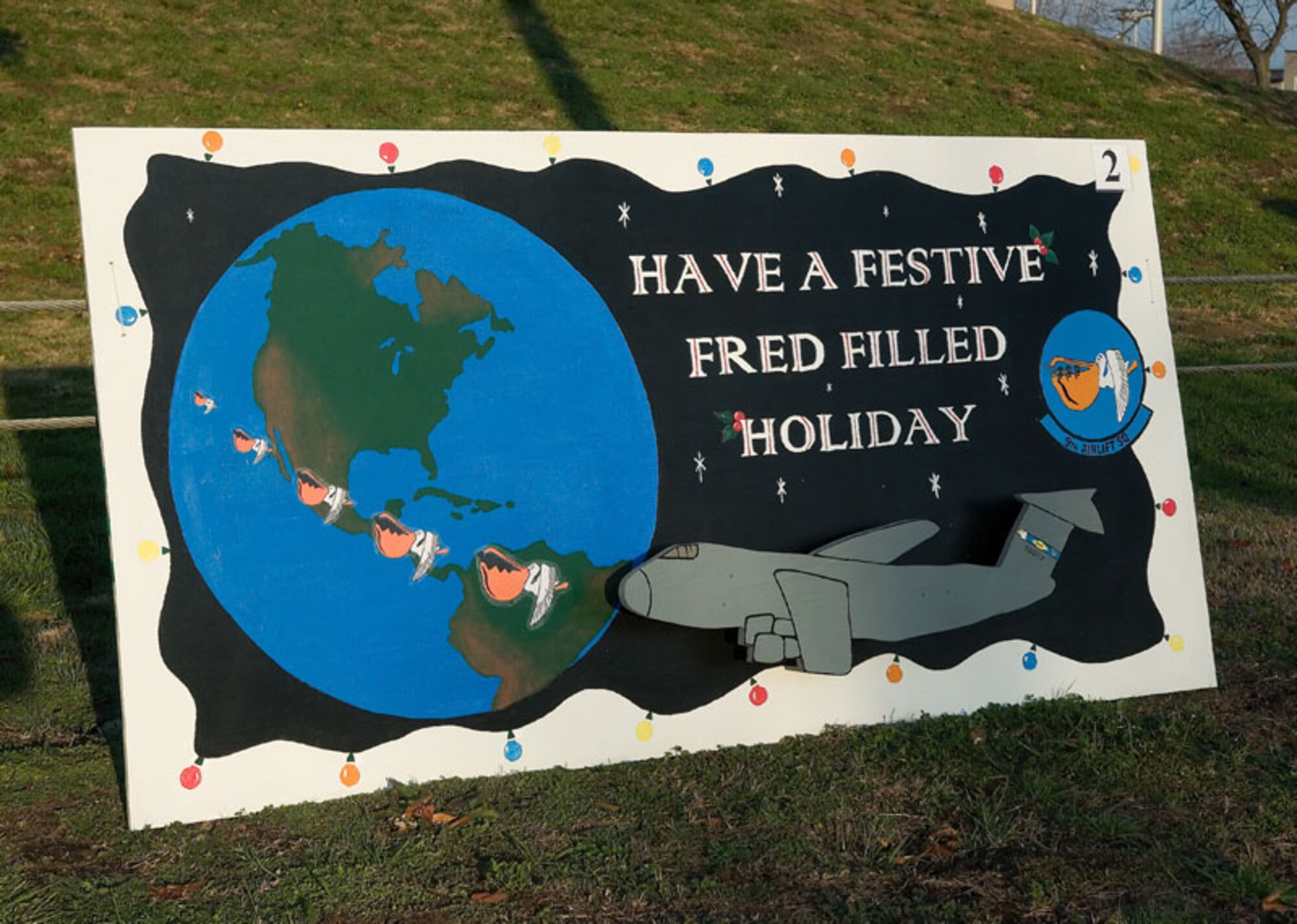 9th Airlift Squadron holiday card.  (U.S. Air Force photo/Jason Minto)