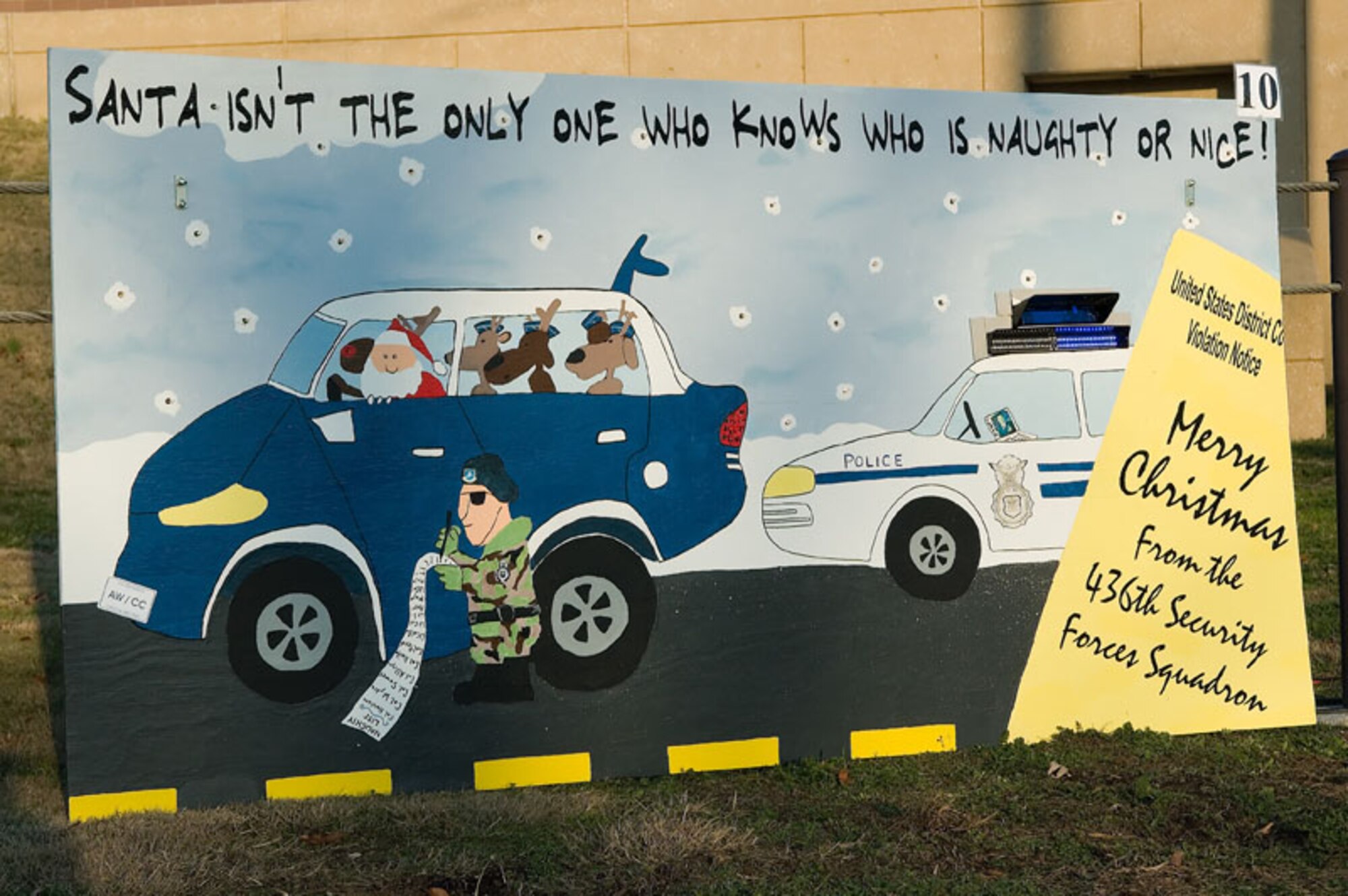 436th Security Forces Squadron holiday card. (U.S. Air Force photo/Jason Minto)