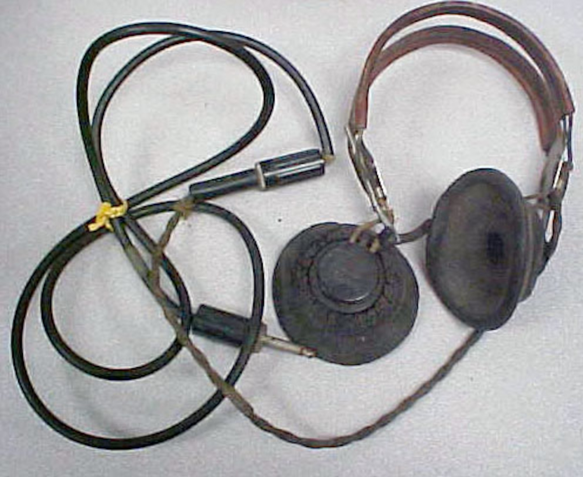 This headset was owned and used by SSgt. Frank P. Cicerello, who was Gen. Douglas MacArthur's radio operator. (U.S. Air Force photo)