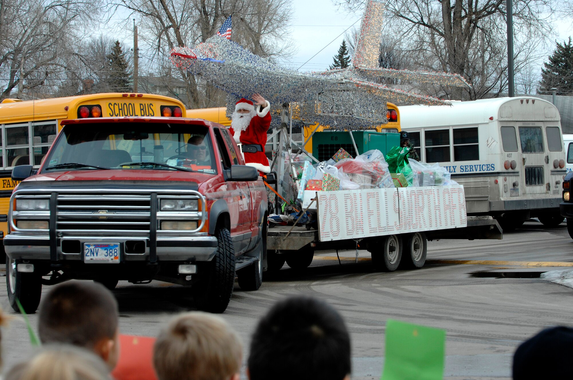 The Gryphon Unit Advisory Council of the 28th Operations Squadron sponsored an Angel Tree gift program for the Youth and Family Services Child Care center in Rapid City, S.D., Dec. 20. Members of the council delivered gifts to nearly 150 children, all of which were provided by active duty members and their families.