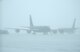 GRAND FORKS AIR FORCE BASE, N.D. -- A 319th Air Refueling Wing KC-135 awaits maintenance crews before take off on the flight line Jan. 29. Crew chiefs routinely work in sub-zero temperatures here. On this day, the wind chill index was minus 22.  (U.S. Air Force photo/Senior Airman J.Paul Croxon) 
