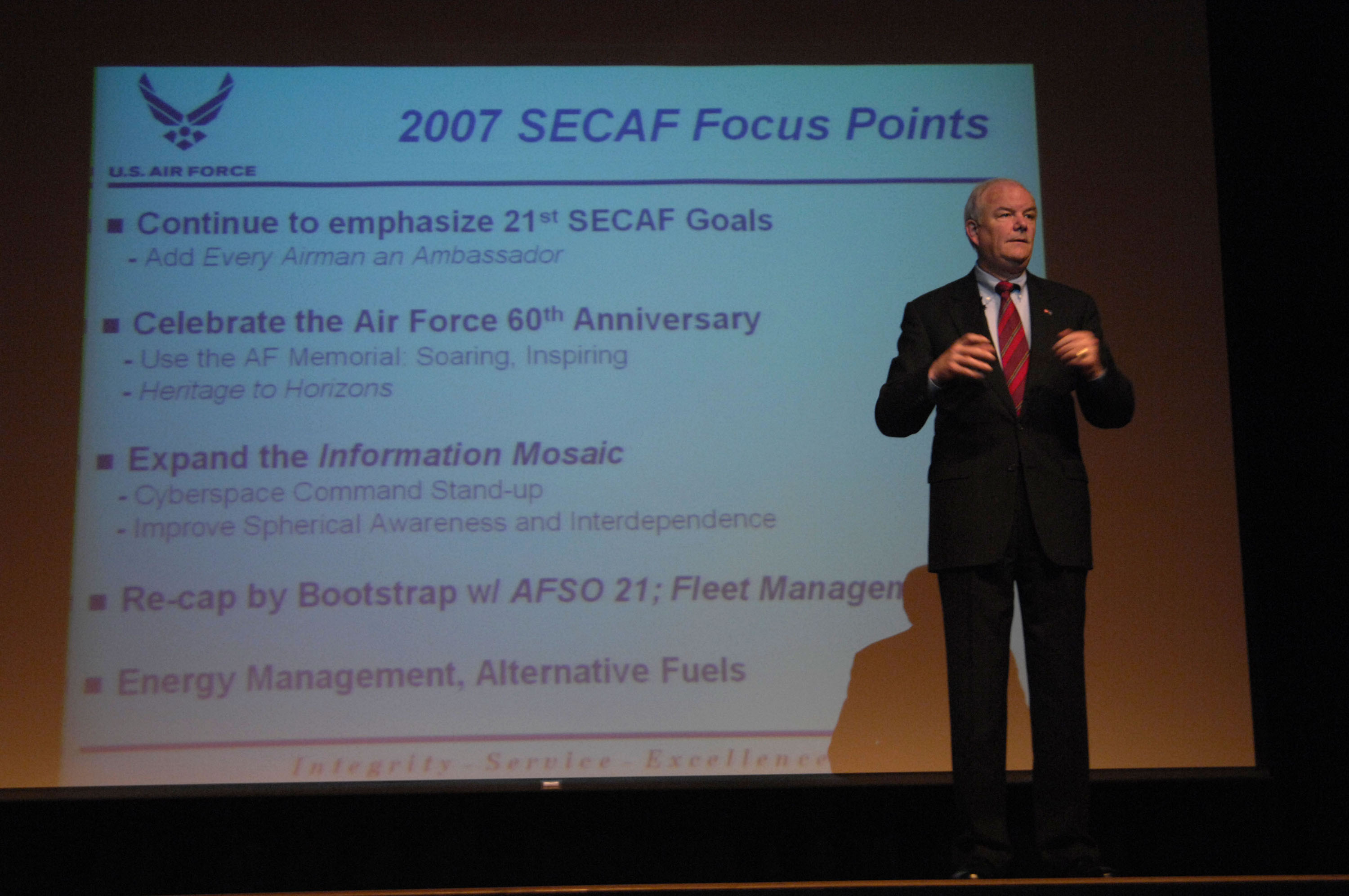 SECAF town hall meeting: Every Airman an ambassador > Air Force ...