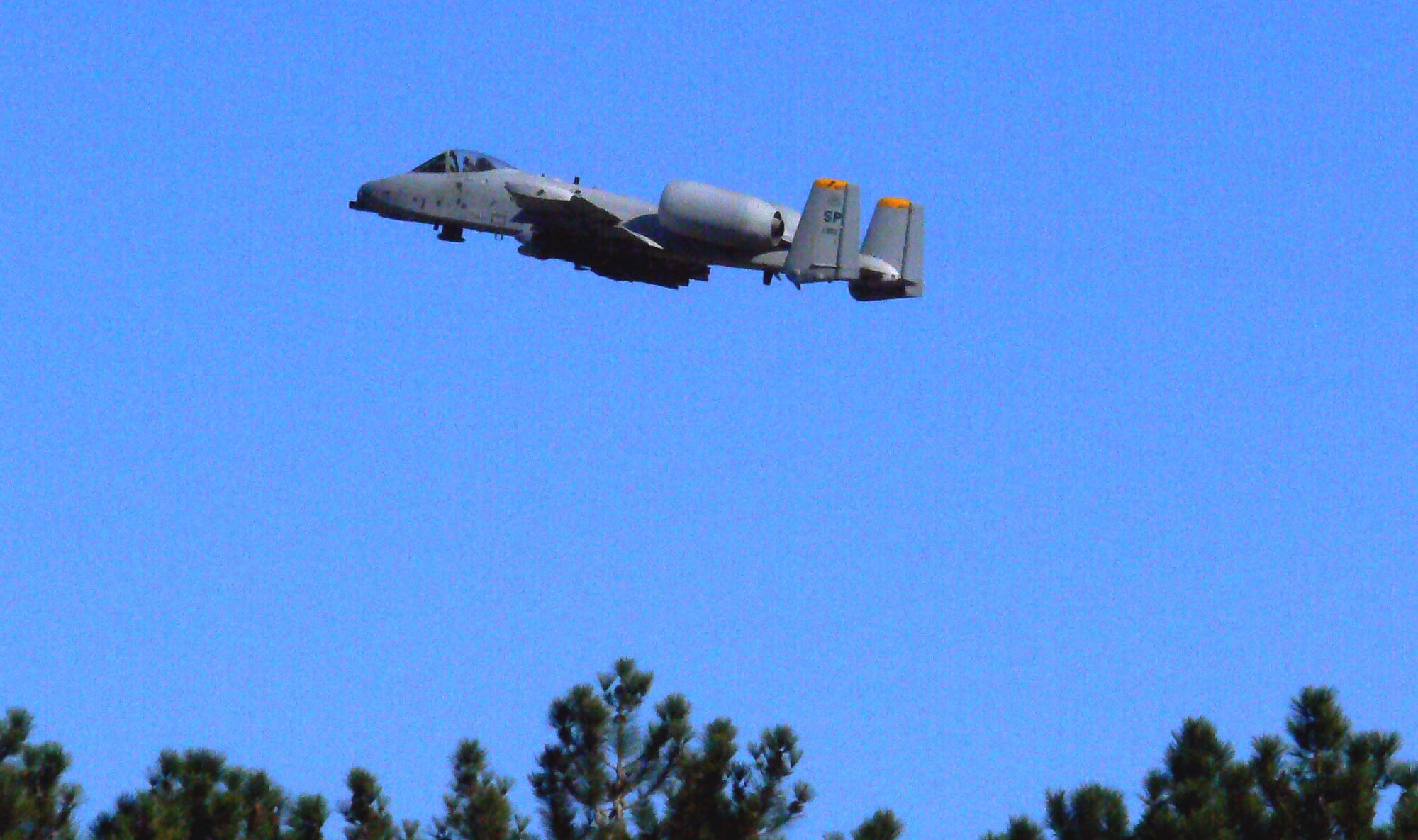 An A-10 Thunderbolt II from Spangdahlem Air Base, Germany, flies during a training mission Jan. 24 at Monte Real Air Base, Portugal. The 81st Fighter Squadron trained in Portugal for the month of January. (U.S. Air Force photo/Tech. Sgt. Szu-Moy Ruiz)