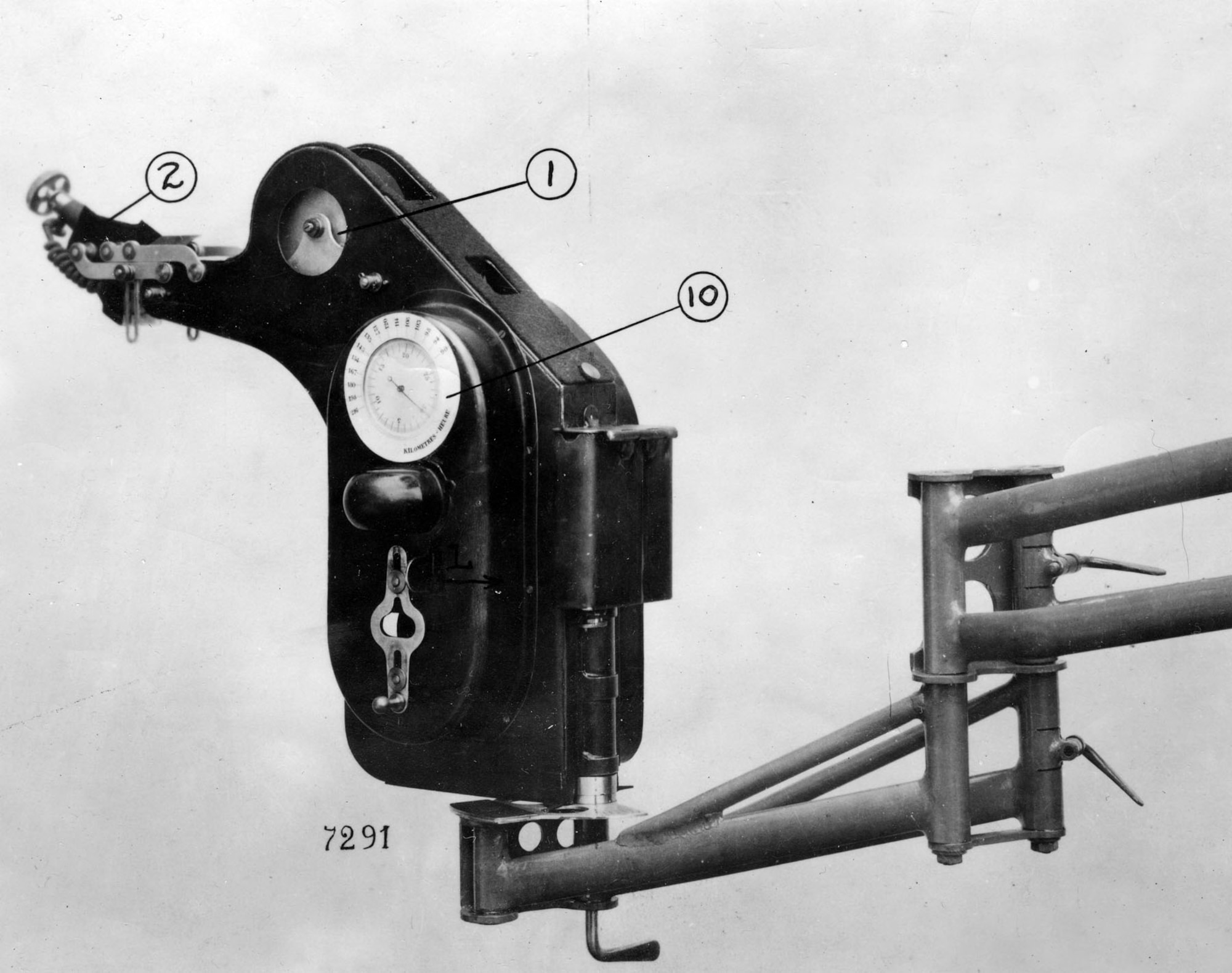 Another bombsight used by the Air Service in WW I was the French Michelin.  Probably the best bombsight of the war, it could not compensate for wind – forcing the pilot to fly directly into or against the wind. (U.S. Air Force photo)