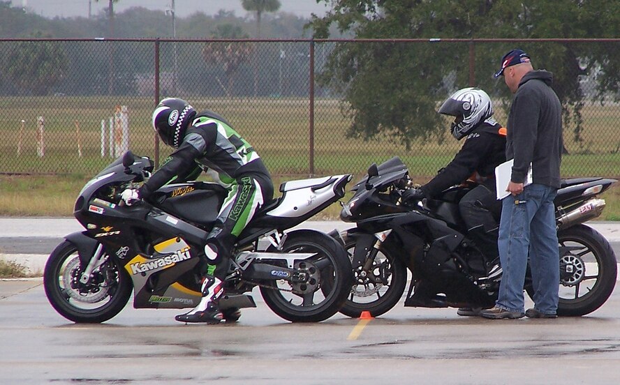 Riders and production crew members gathered on the flightline last week for a video shoot. The video, staring several MacDill riders, will be a part of a safety DVD to be used by all branches of the military.