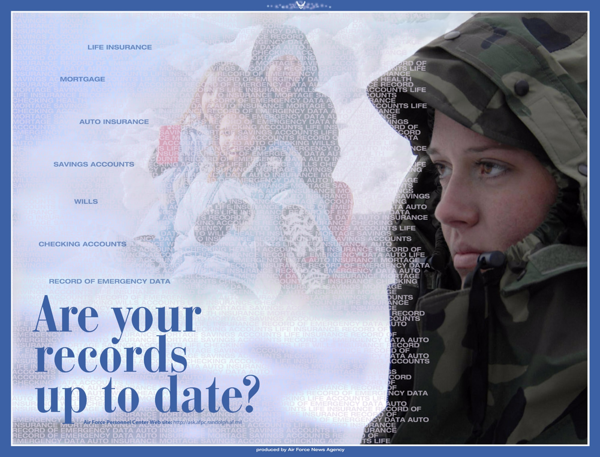 Airmen are reminded to review such items as their virtual record of emergency data, or vRed, and personal information in the Virtual Military Personnel Flight at http://ask.afpc.randolph.af.mil. (U.S. Air Force graphic) 