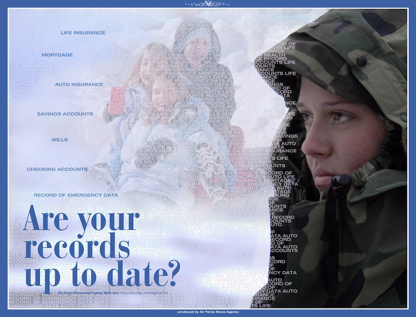 Airmen are reminded to review such items as their virtual record of emergency data, or vRed, and personal information in the Virtual Military Personnel Flight at http://ask.afpc.randolph.af.mil. (U.S. Air Force graphic) 