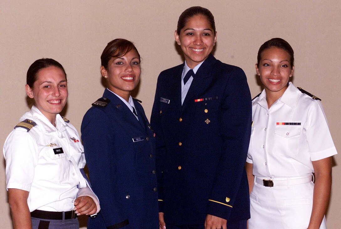 Cadet First Class Jessica C. Tomazic, far left, of the U.S. Military ...