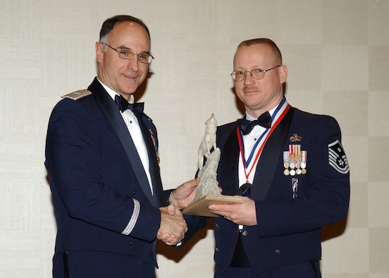 EIELSON AIR FORCE BASE, Alaska -- The 354th Fighter Wing 2006 First Sergeant of the Year is Master Sgt James Biggerstaff.
(U.S. Air Force photo by Airman Christopher Griffin)
