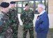 Chief Master Sergeant of the Air Force (Ret) Robert Gaylor takes some time to talk with members of the 916th Security Forces Squadron. Chief Gaylor retired in 1979 and was the fifth Chief Master Sergeant of the Air Force. (photo courtesy/Staff Sgt. Scott Mathews)