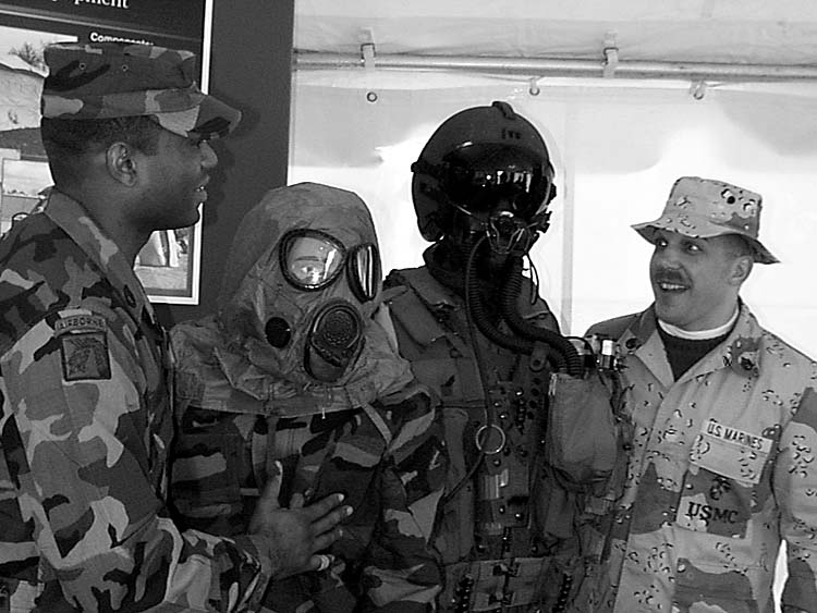 Army Sgt. 1st Class David D. Bullock (left) of Fort McClellan, Ala