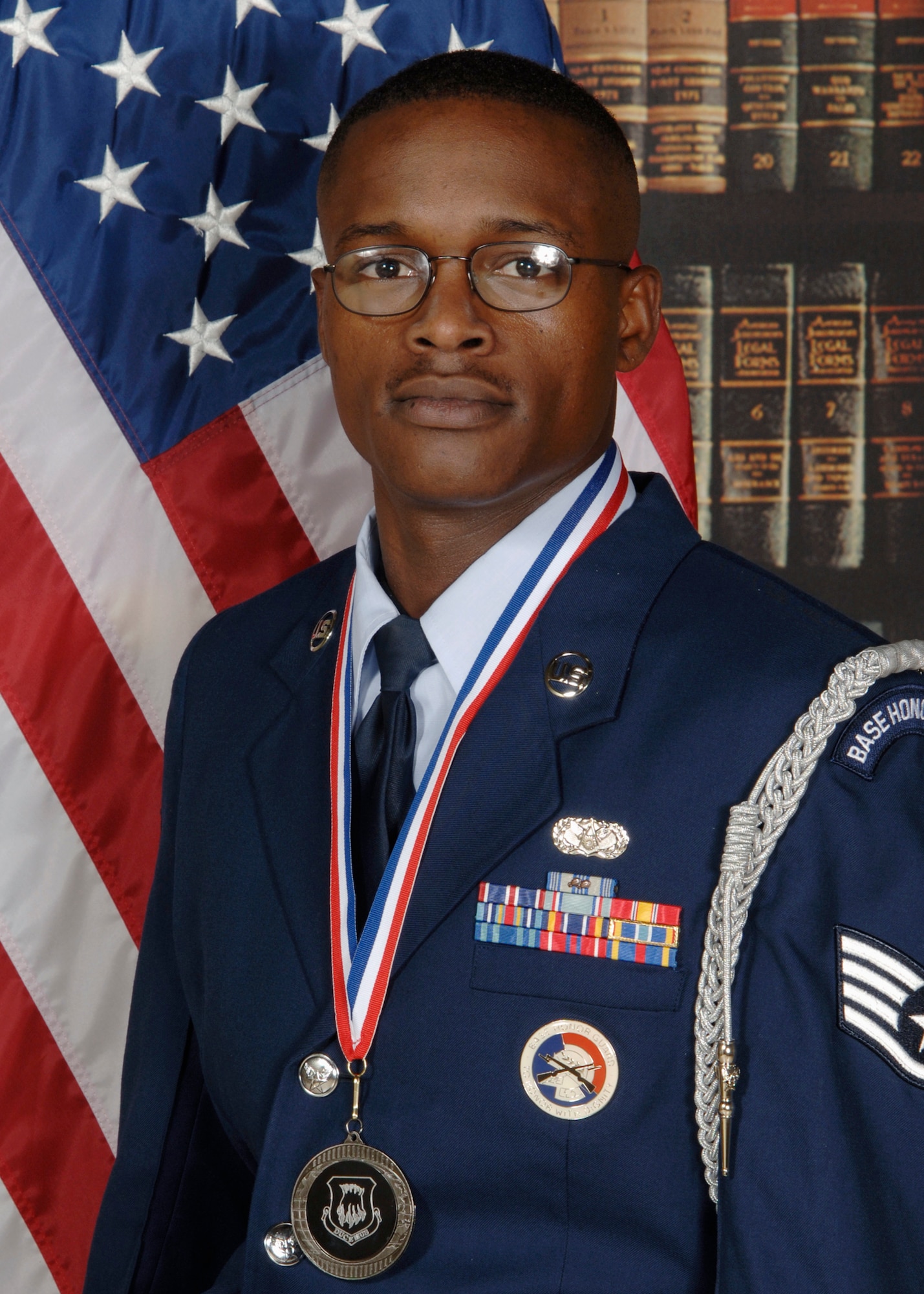 Staff Sgt. Marlon Washington, 22nd Communications Squadron was announced Feb. 2 as the 22nd Air Refueling Wing Honor Guard member of the year. (Courtesy photo)