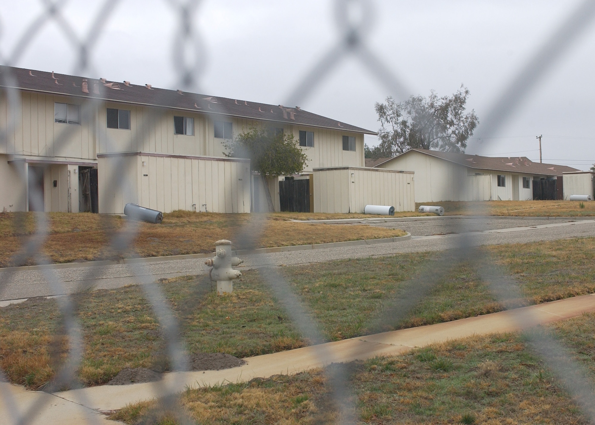 Vandenberg's East Housing units are being prepared for demolition.  633 houses have been slated for demolition due to their dilapidated condition.  The families will be moved to homes in Vandenberg's West Housing.  (U.S. Air Force photo by Airman Nathan Prost)