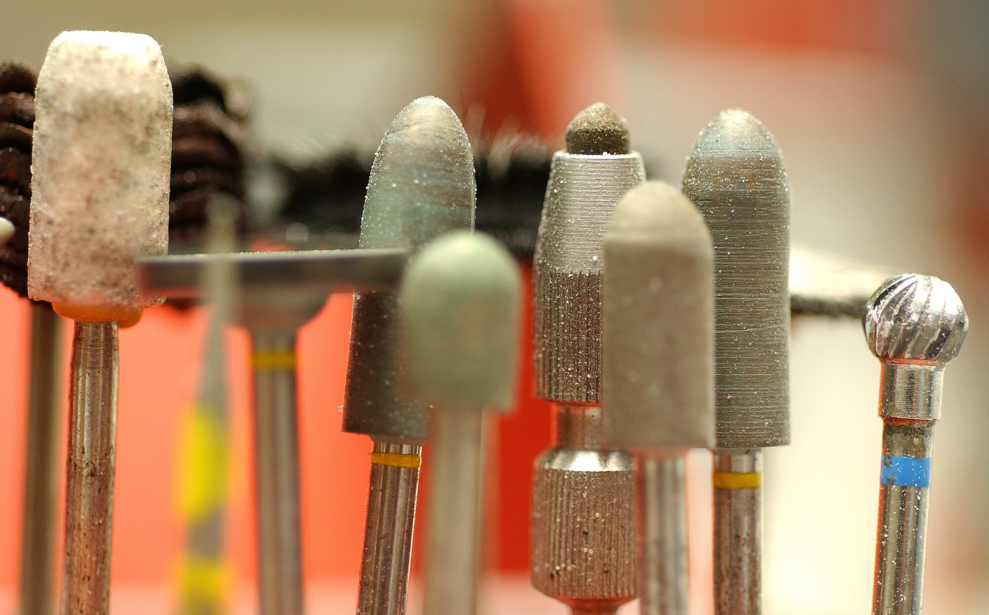 The 31st Dental Squadron lab technicians have a wide variety of sanders, brushes and applicators they use to create molds, crowns and implants for Aviano patients.(Photo by Airman 1st Class Sherrie Gates)