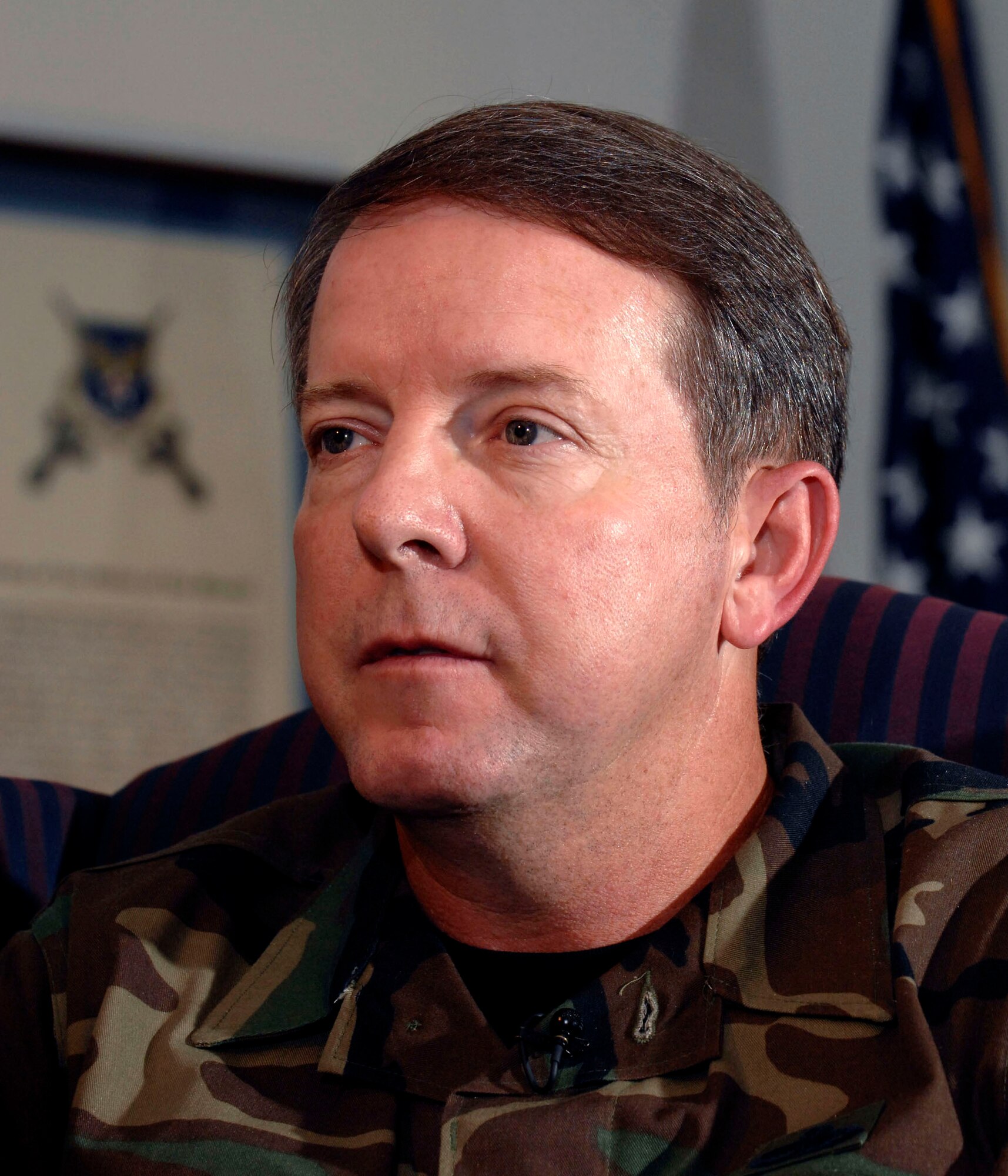 Chief Master Sgt. of the Air Force Rodney J. McKinley reminds Airmen that they are a reflection on the service 24 hours a day, 7 days a week and serve as ambassadors for the Air Force, both on and off duty. (U.S. Air Force photo/Tech. Sgt. Cohen A. Young) 