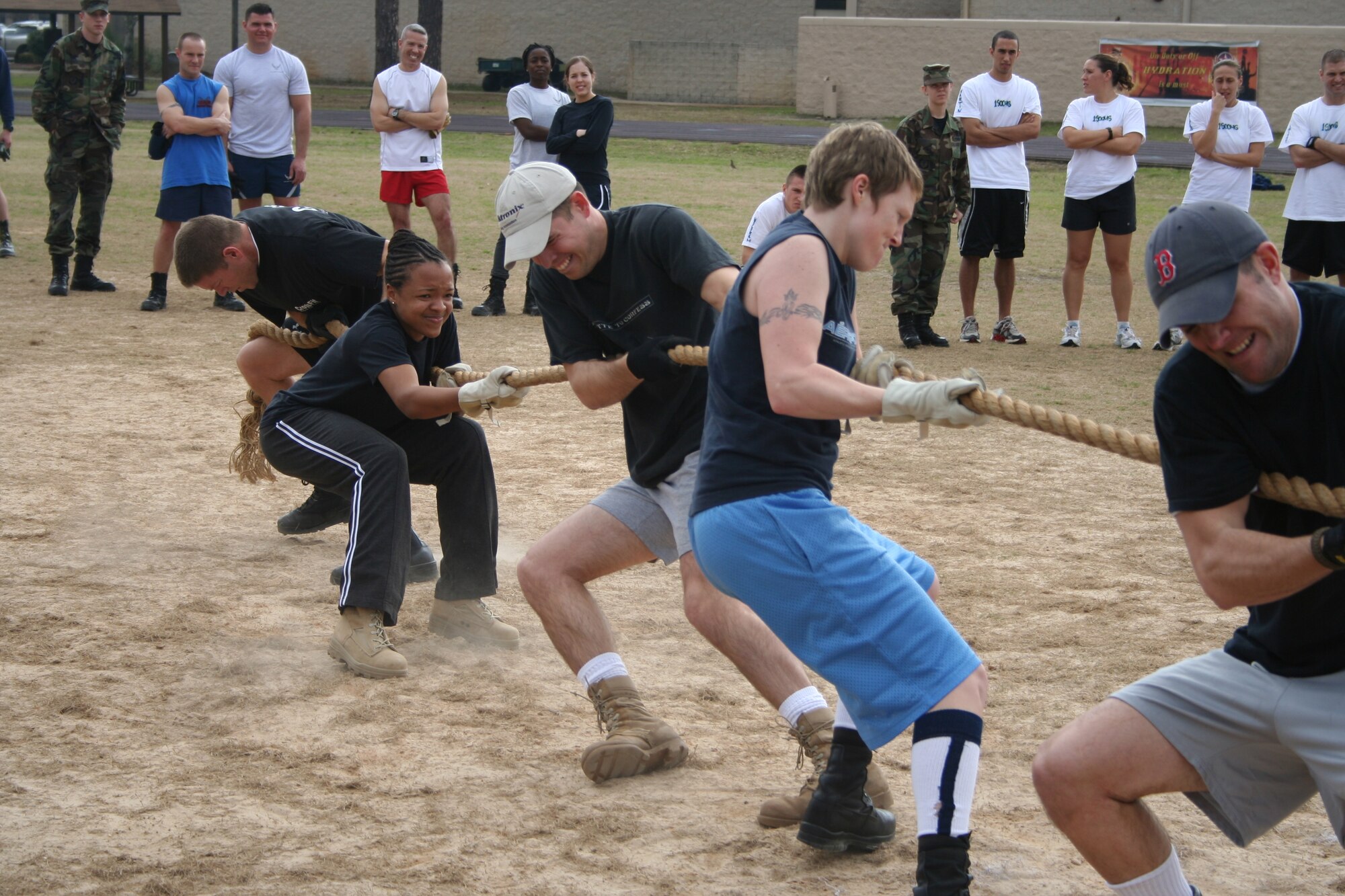 Airmen participate in the Fit Eagle Competition Feb. 9 at the Aderholt Fitness Center. (U.S. Air Force photo by Dylan Laurie) 