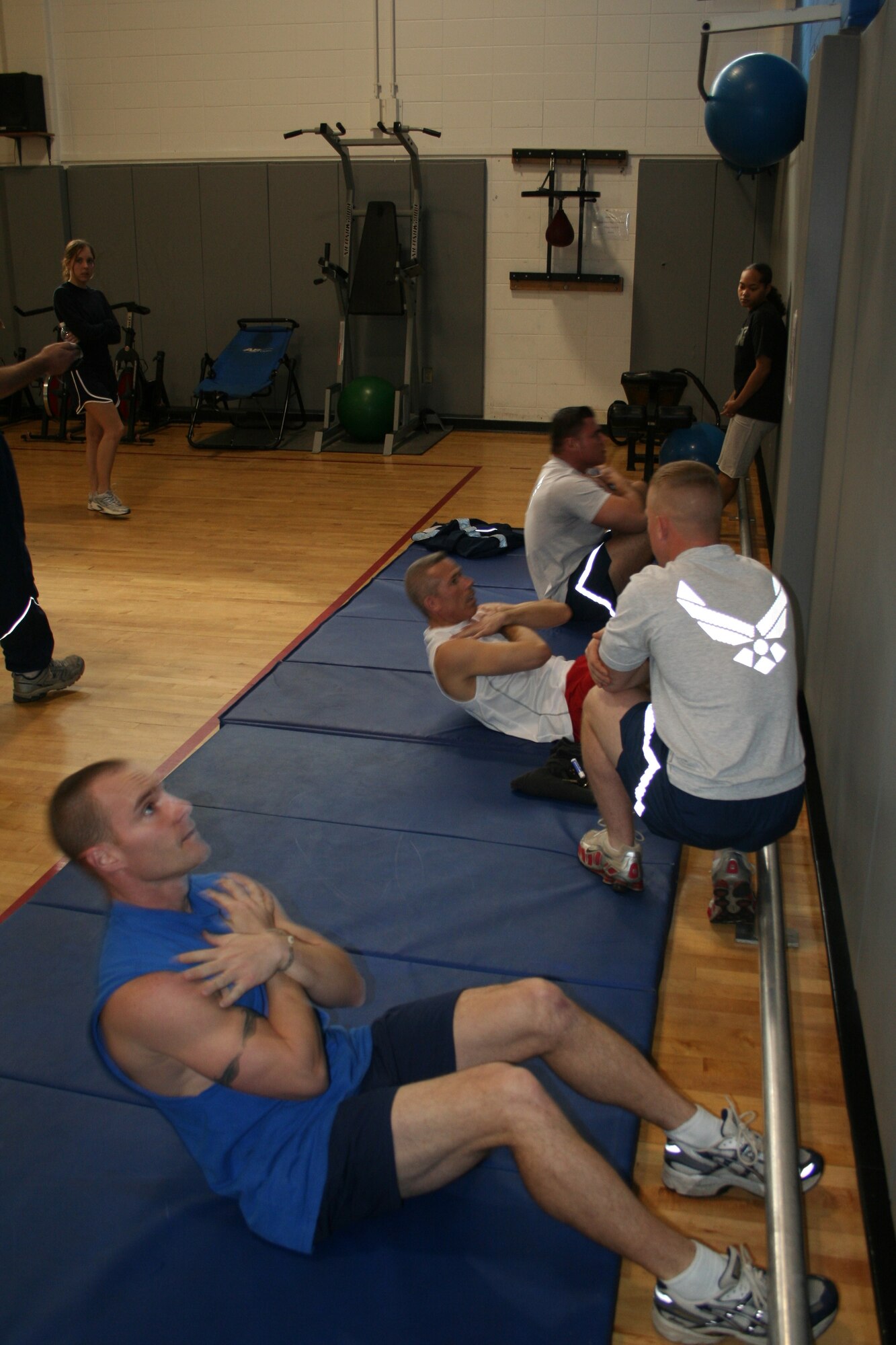 Airmen participate in the Fit Eagle Competition Feb. 9 at the Aderholt Fitness Center. (U.S. Air Force photo by Dylan Laurie) 