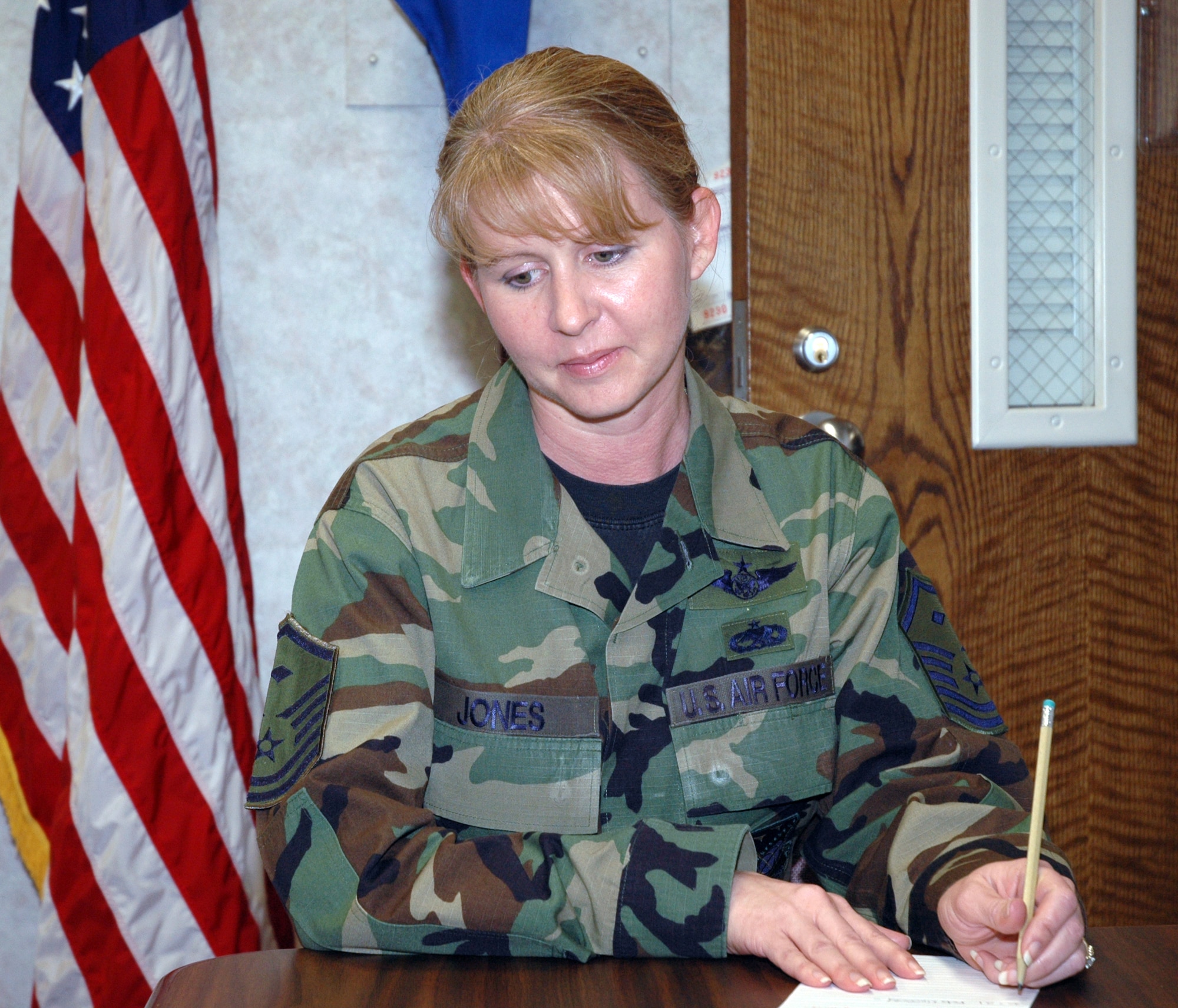 908th Civil Engineers first sergeant Master Sgt. Sharon Jones, First Sergeant of the Year (U.S. Air Force Photo by Staff Sgt. Jay Ponder)