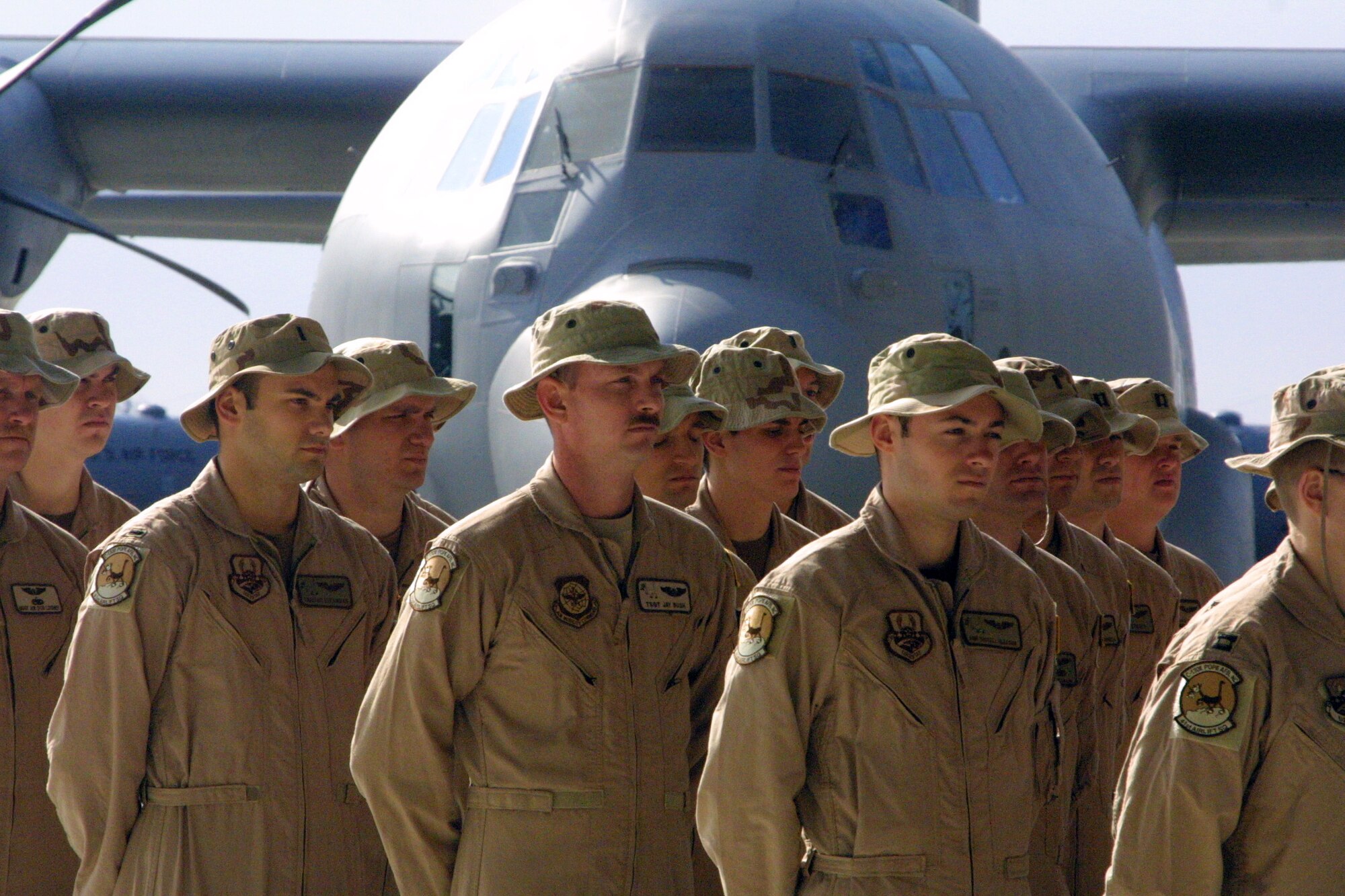 The 41st Airlift Squadron realigned under the 463rd Airlift Group at Little Rock AFB, Ark., in a ceremony Feb. 16, at Pope AFB, N.C. (U.S. Air Force Photo/Nicole Campbell)