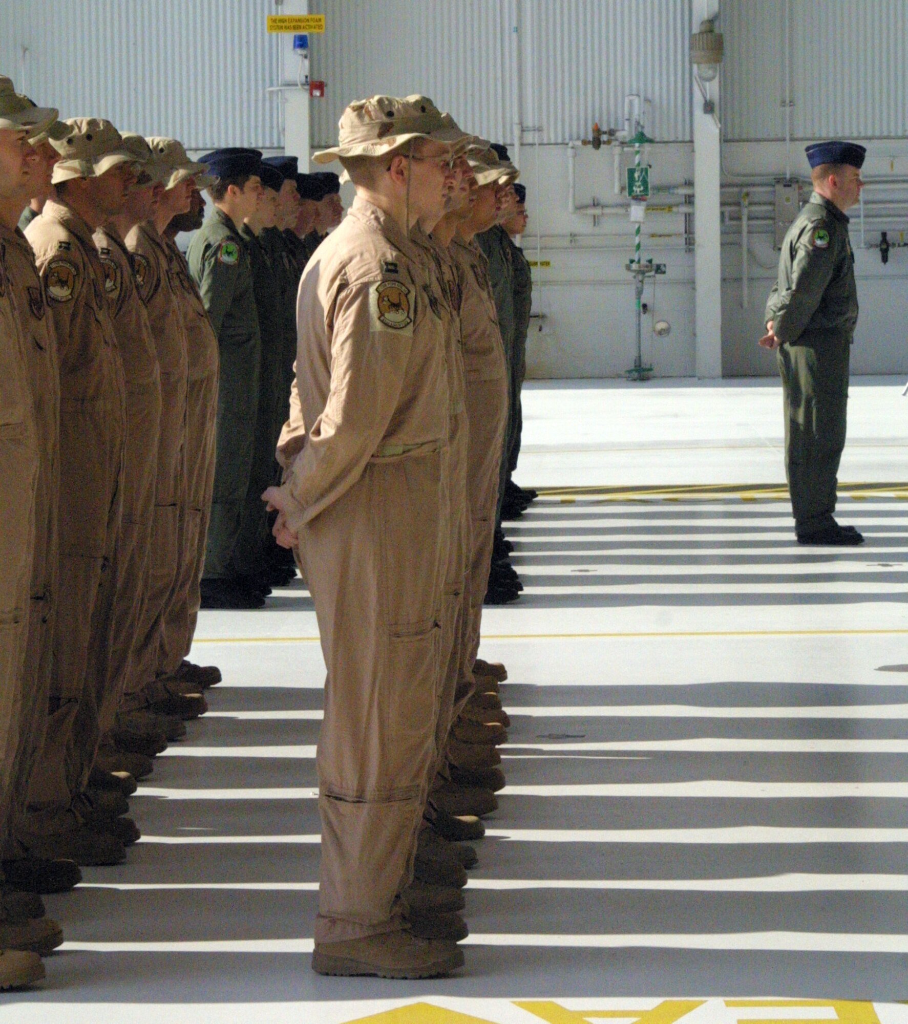 The 41st Airlift Squadron realigned under the 463rd Airlift Group at Little Rock AFB, Ark., in a ceremony Feb. 16, at Pope AFB, N.C. (U.S. Air Force Photo/Nicole Campbell)