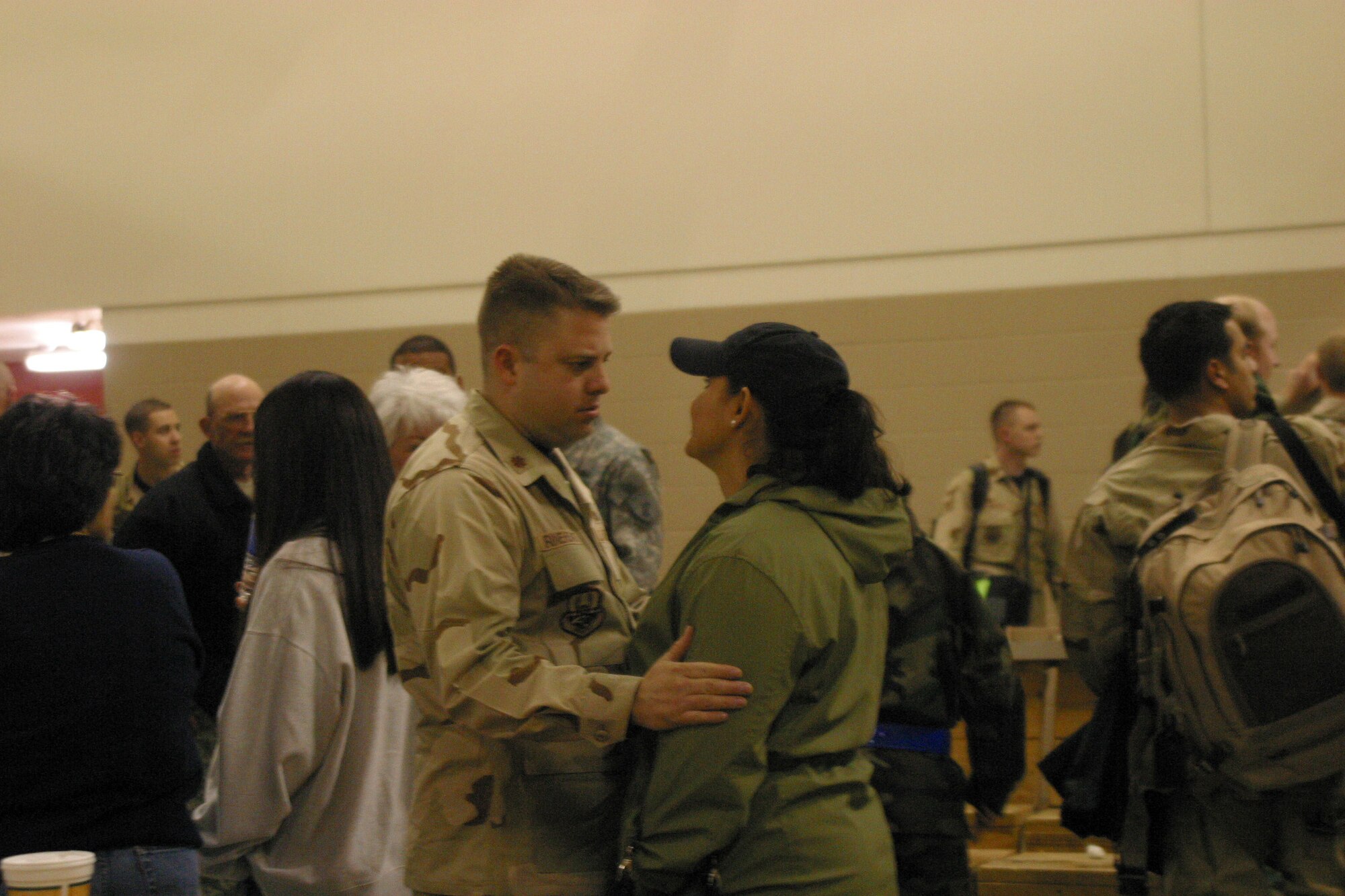 More than 200 Team Pope Airmen deployed in support of the Global War on Terrorism out of Hangar 1 Monday.